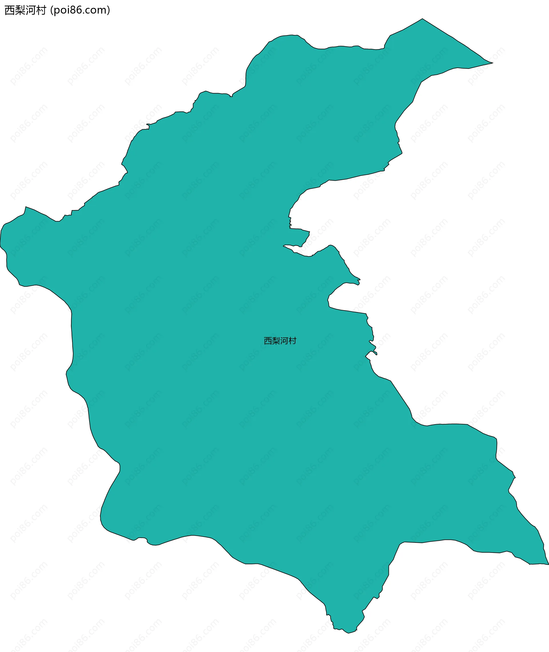 西梨河村边界地图