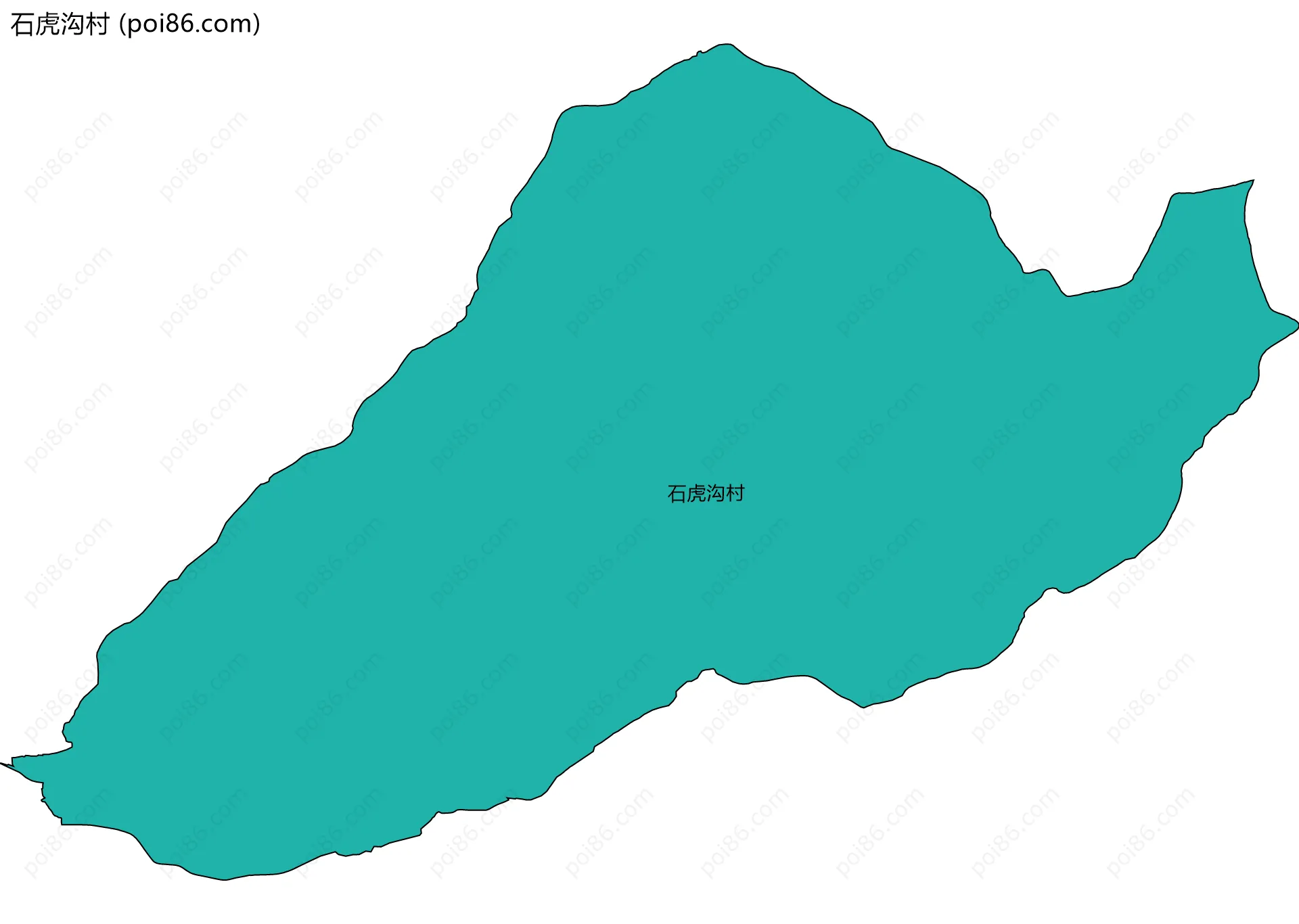 石虎沟村边界地图