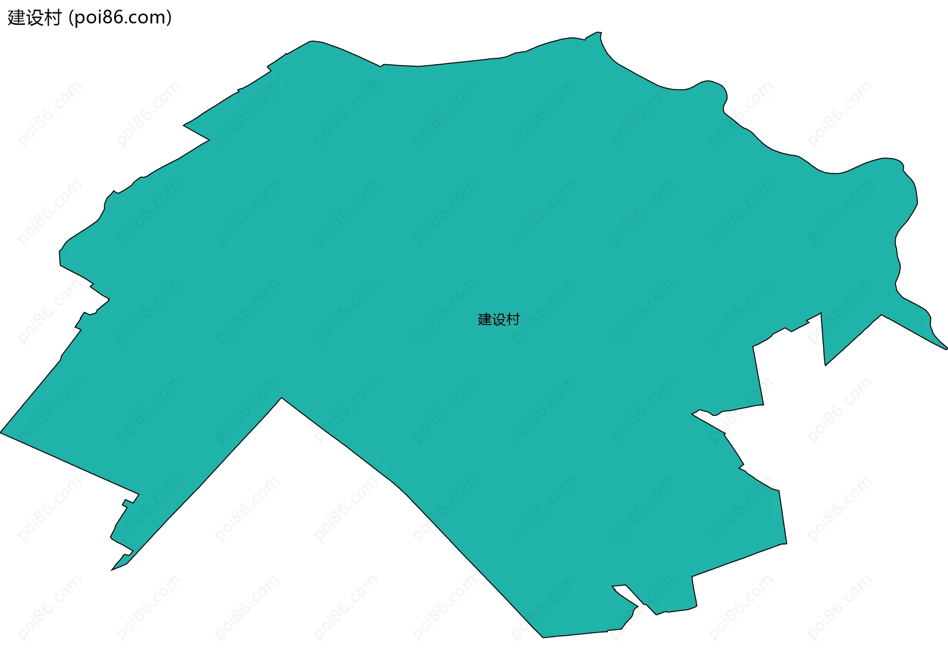 建设村边界地图