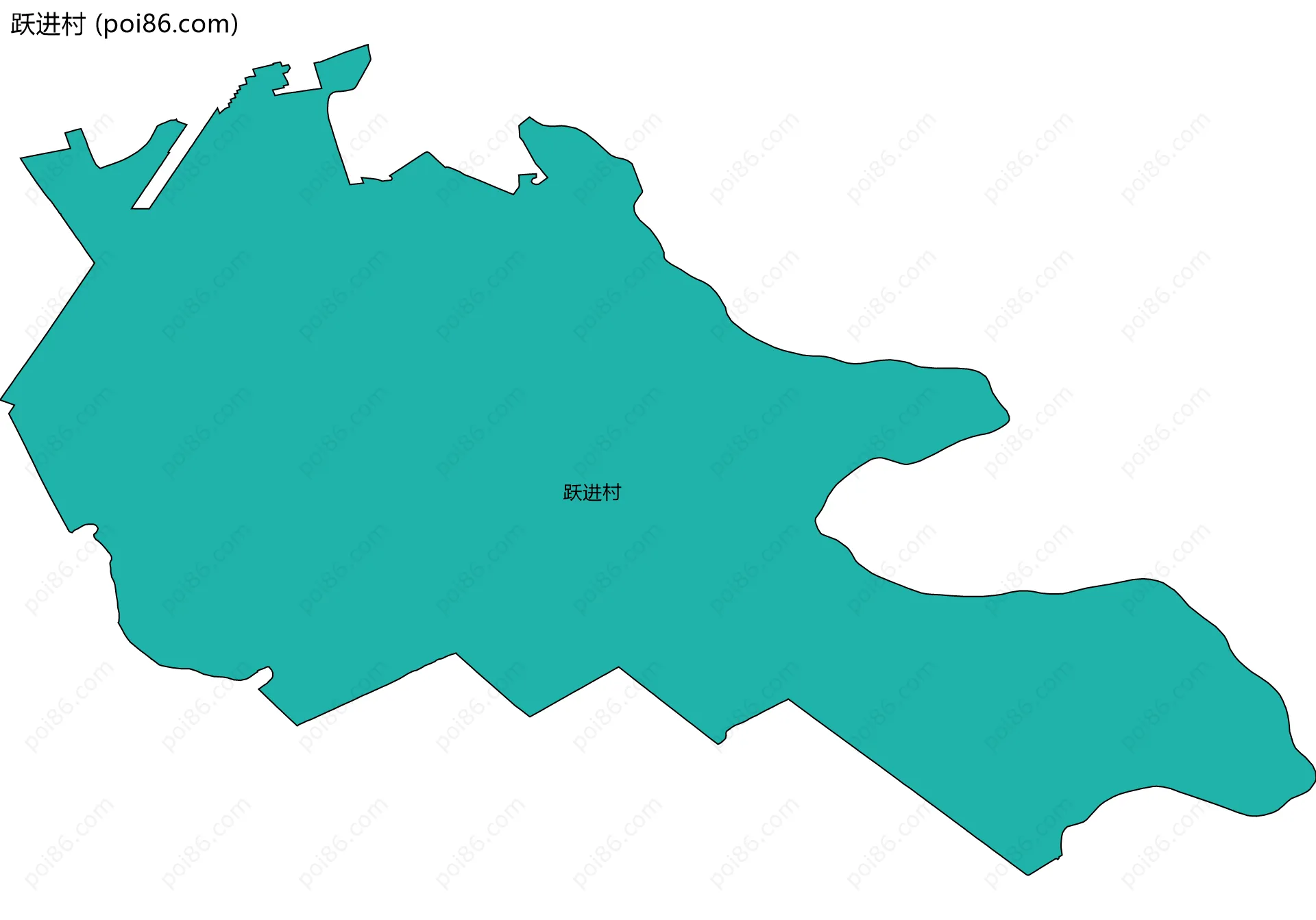 跃进村边界地图