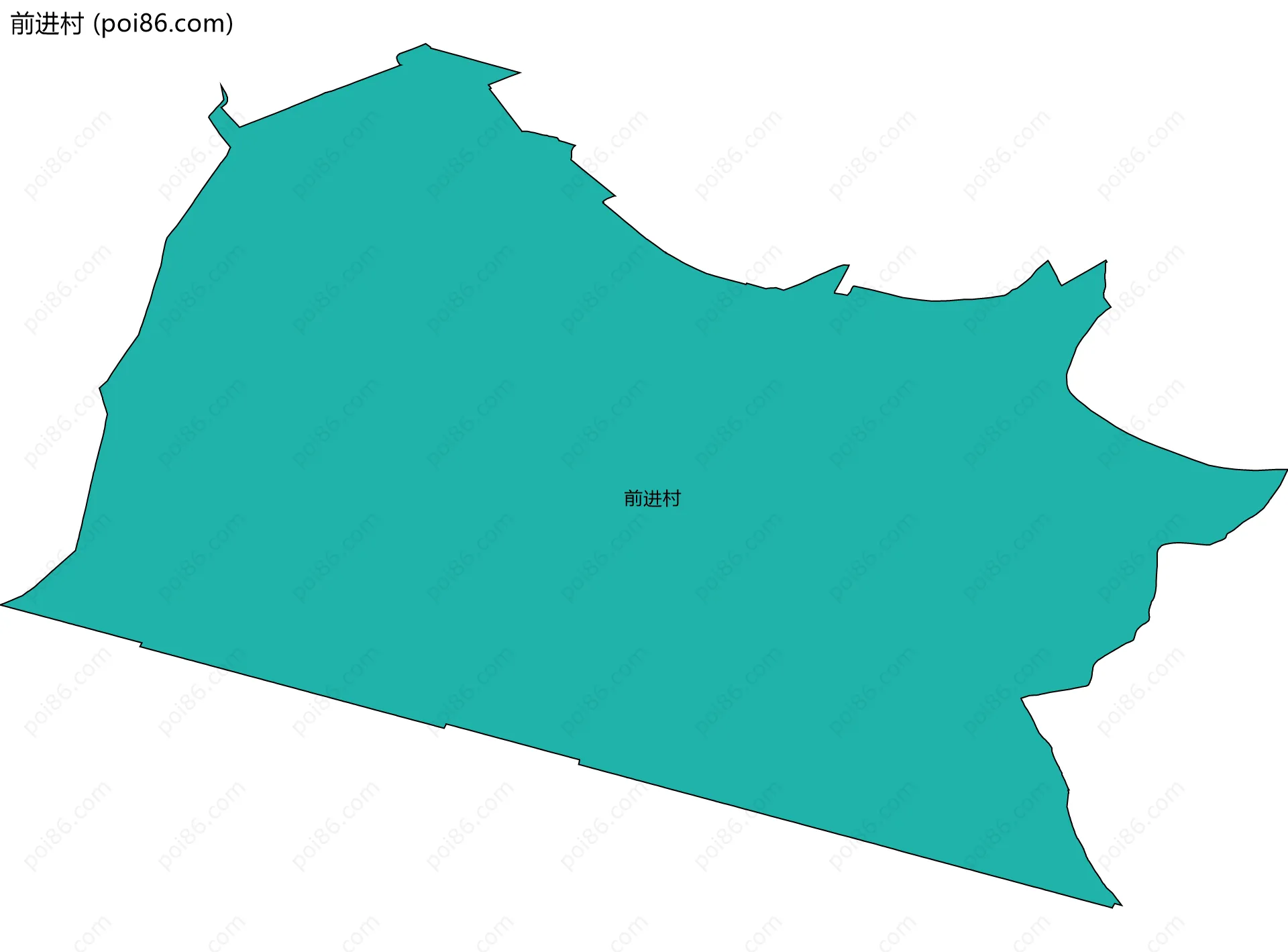 前进村边界地图