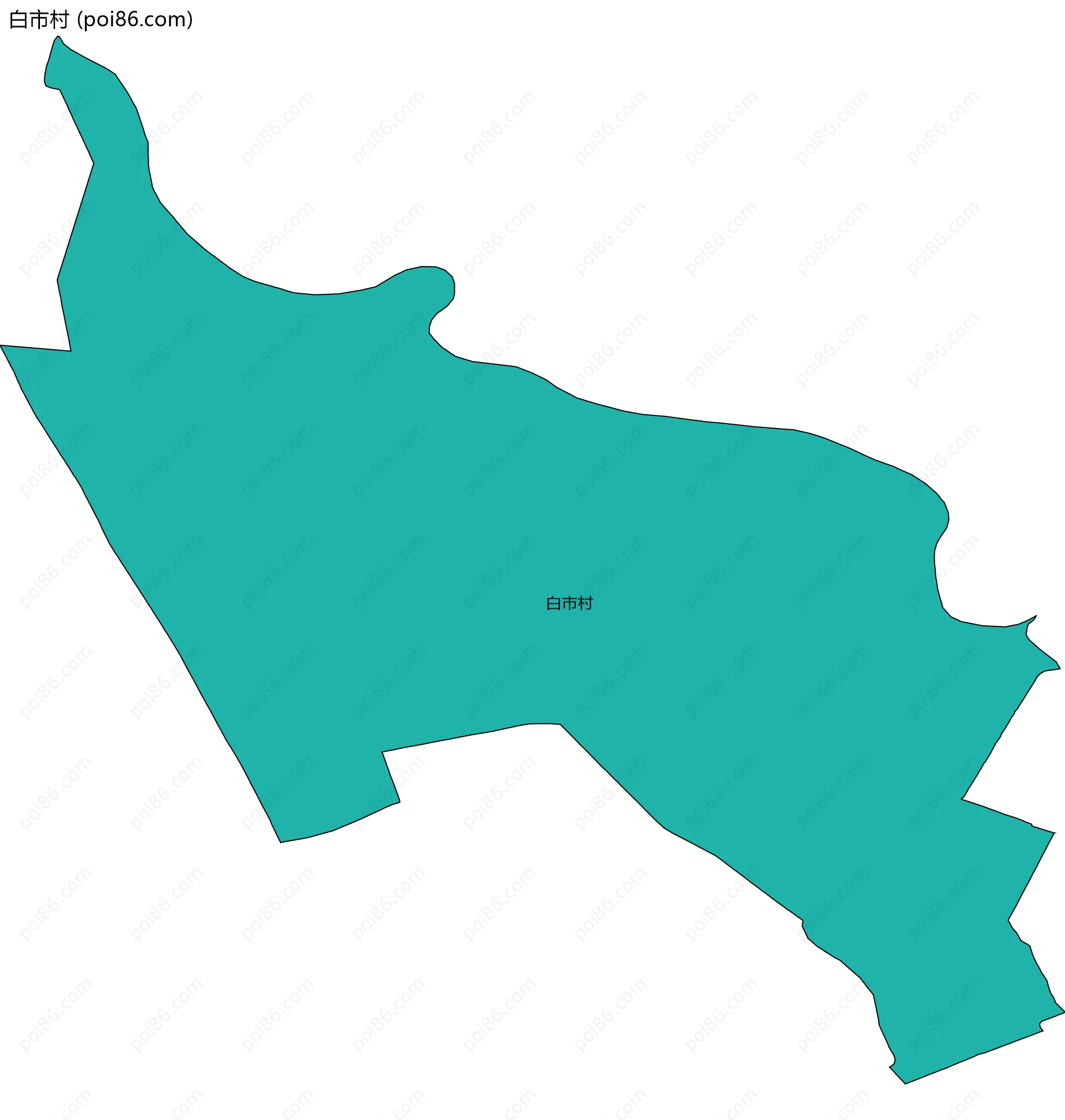 白市村边界地图