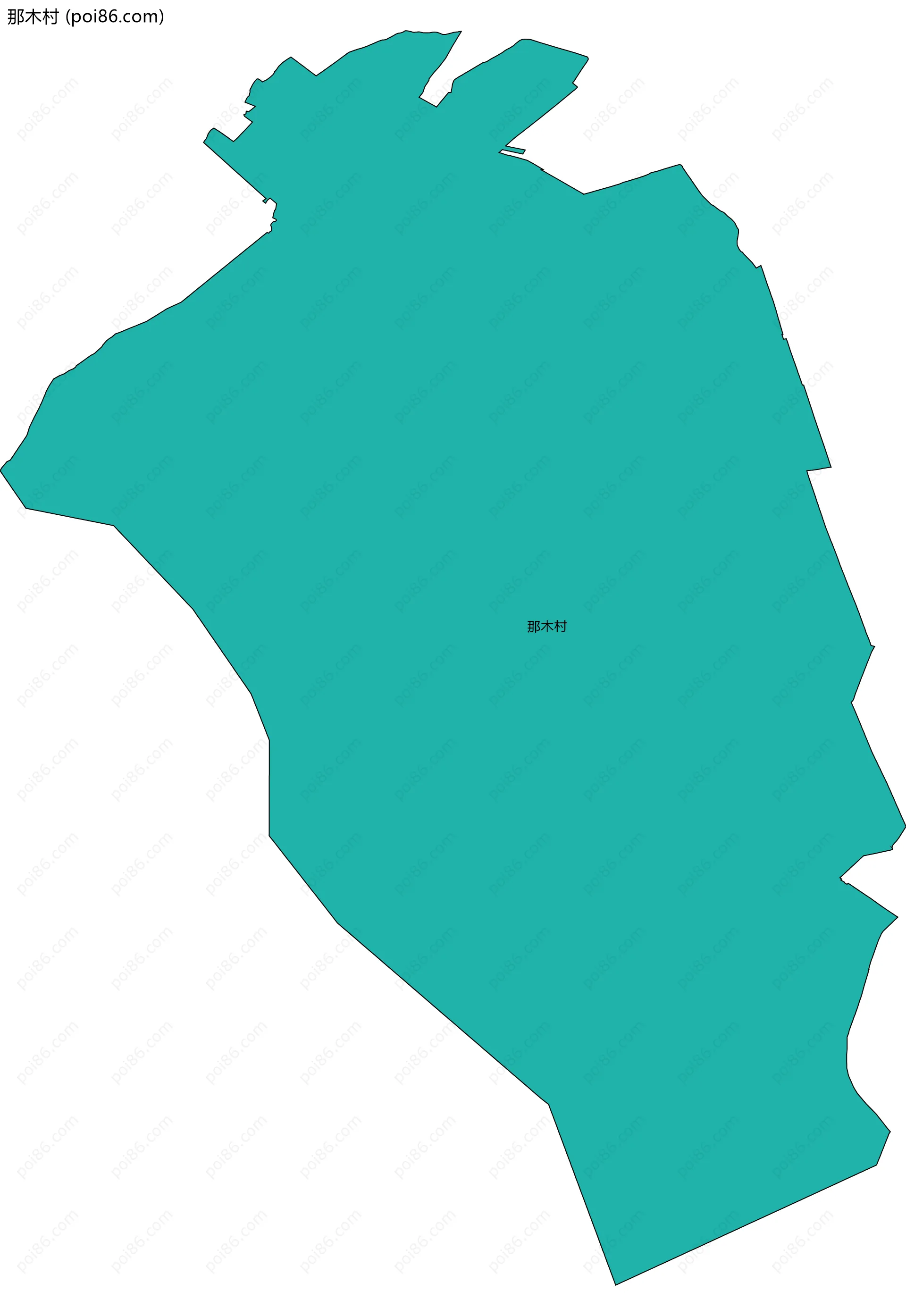 那木村边界地图