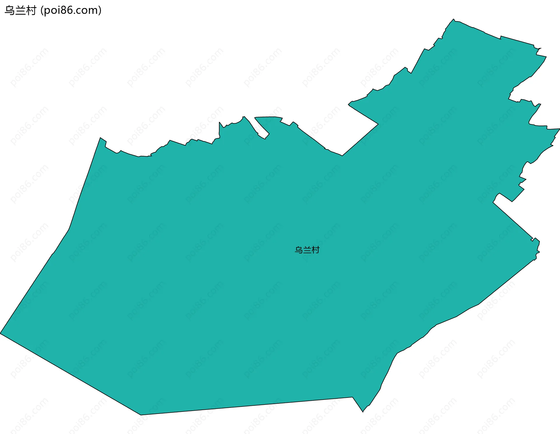 乌兰村边界地图