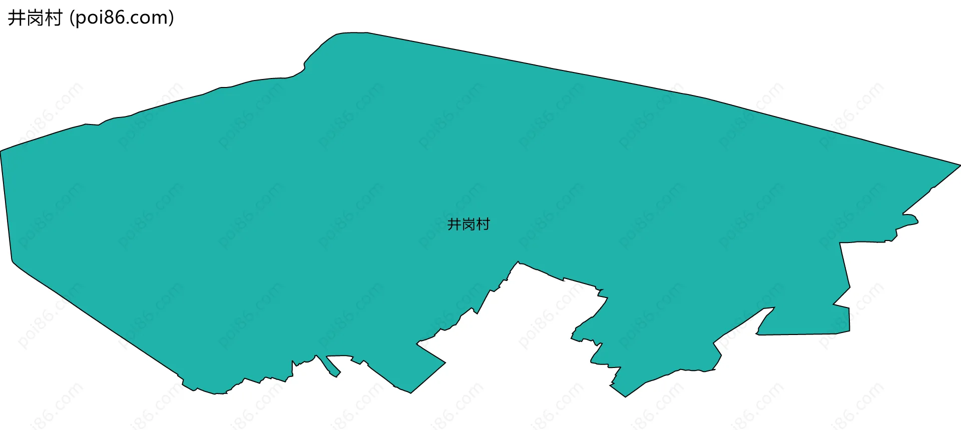 井岗村边界地图