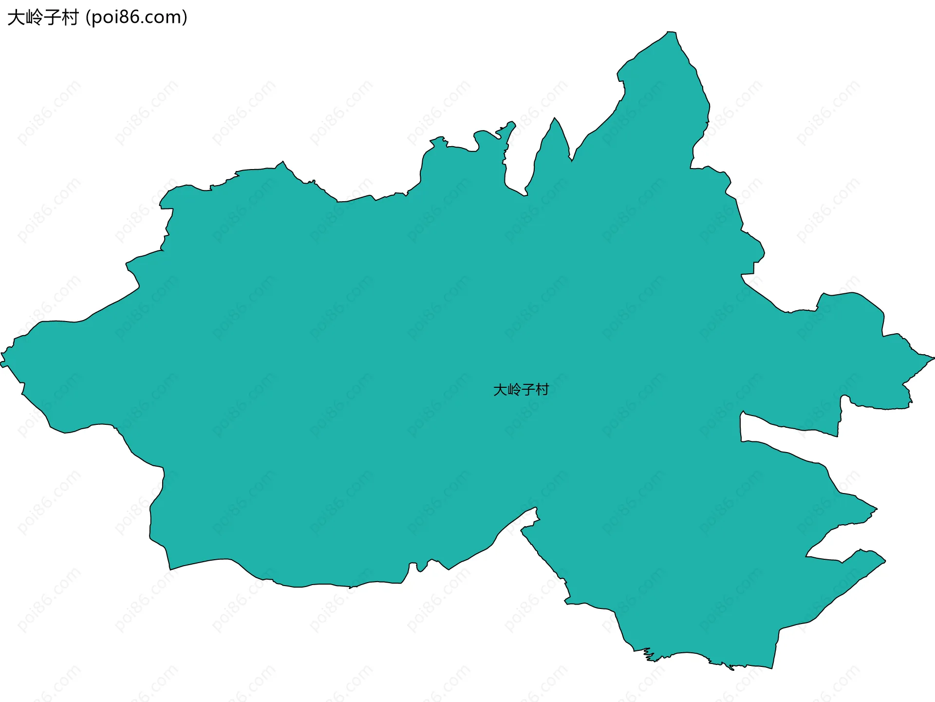 大岭子村边界地图