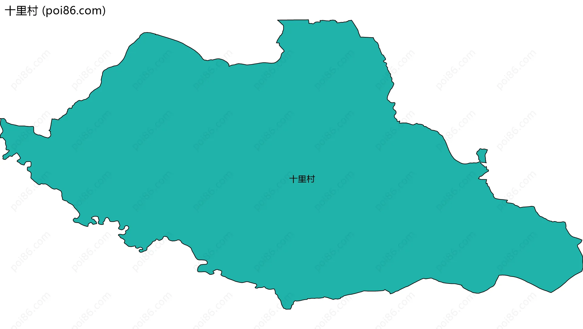 十里村边界地图