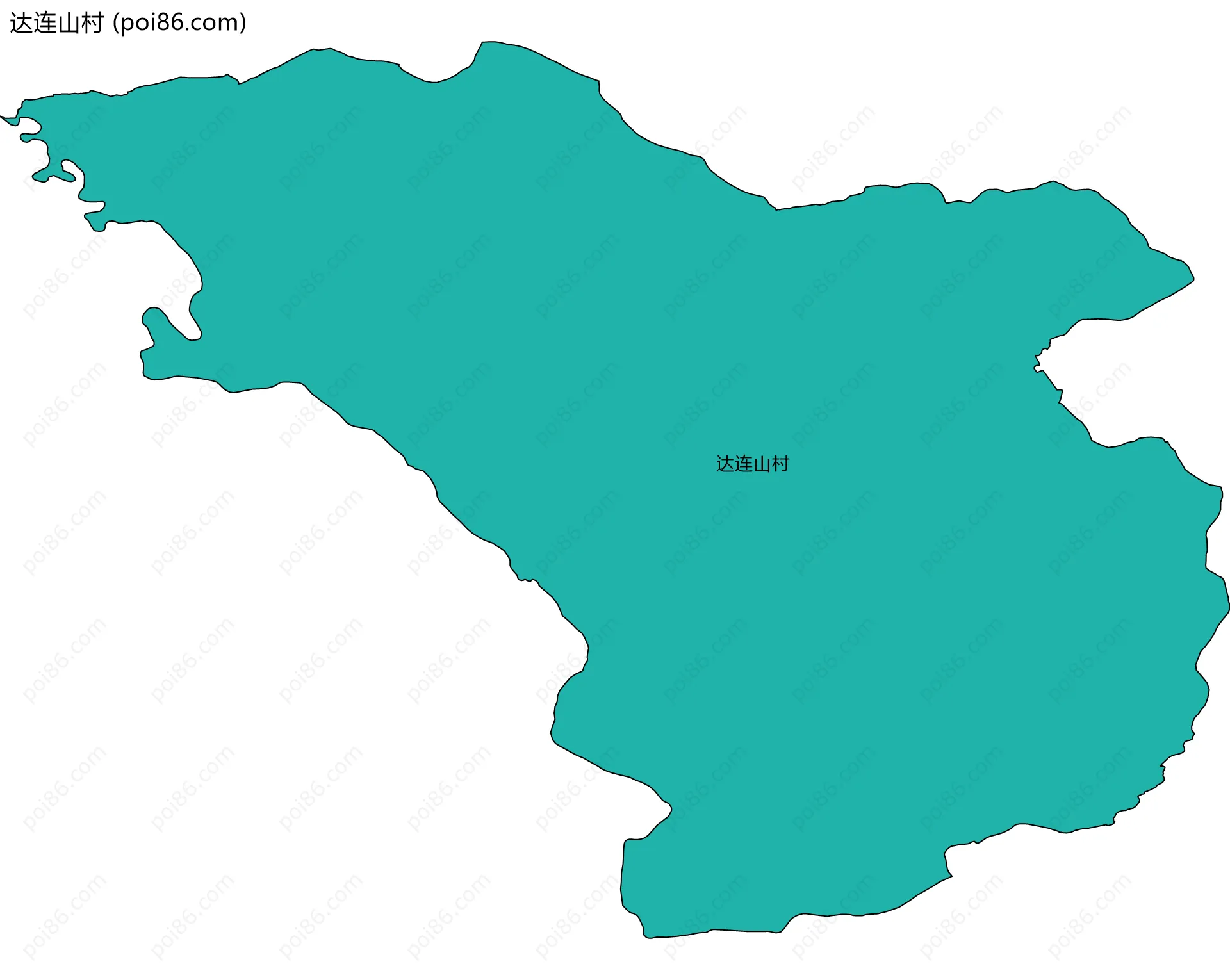 达连山村边界地图