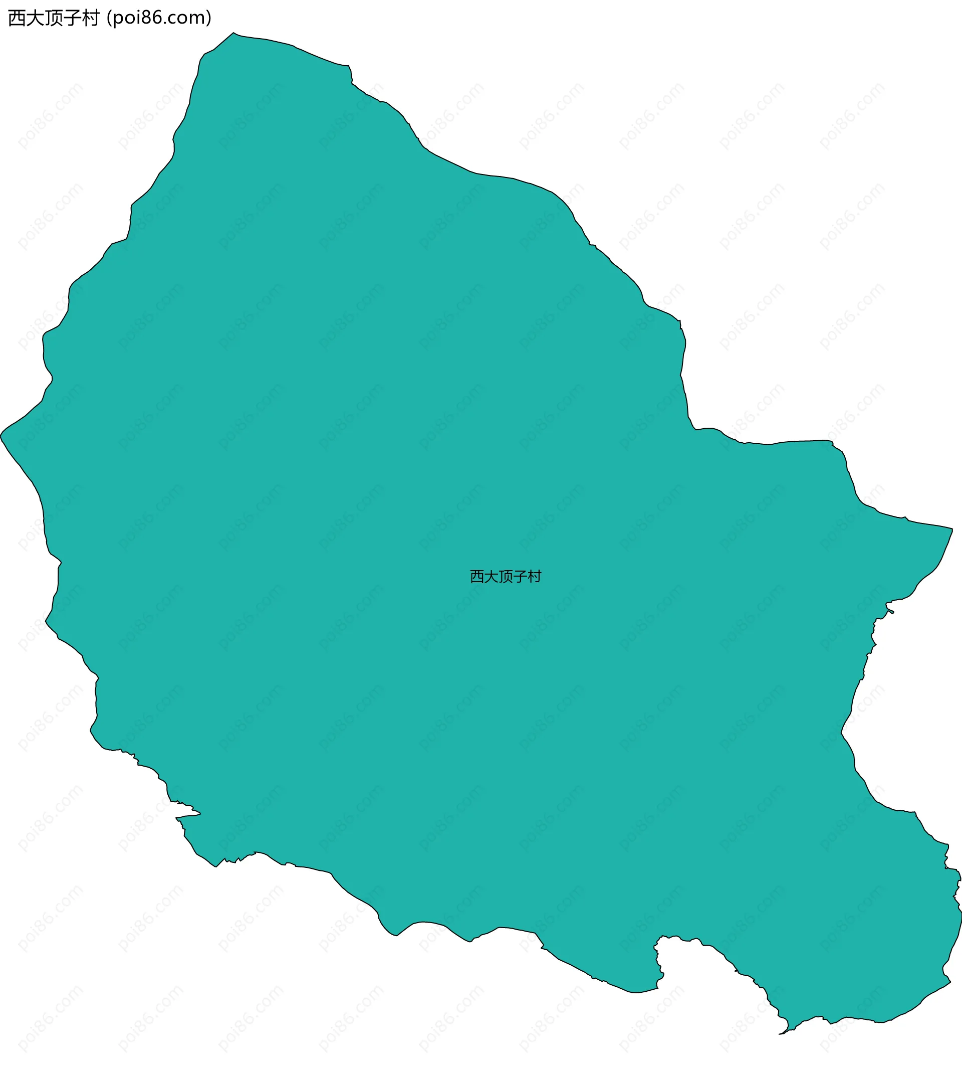 西大顶子村边界地图