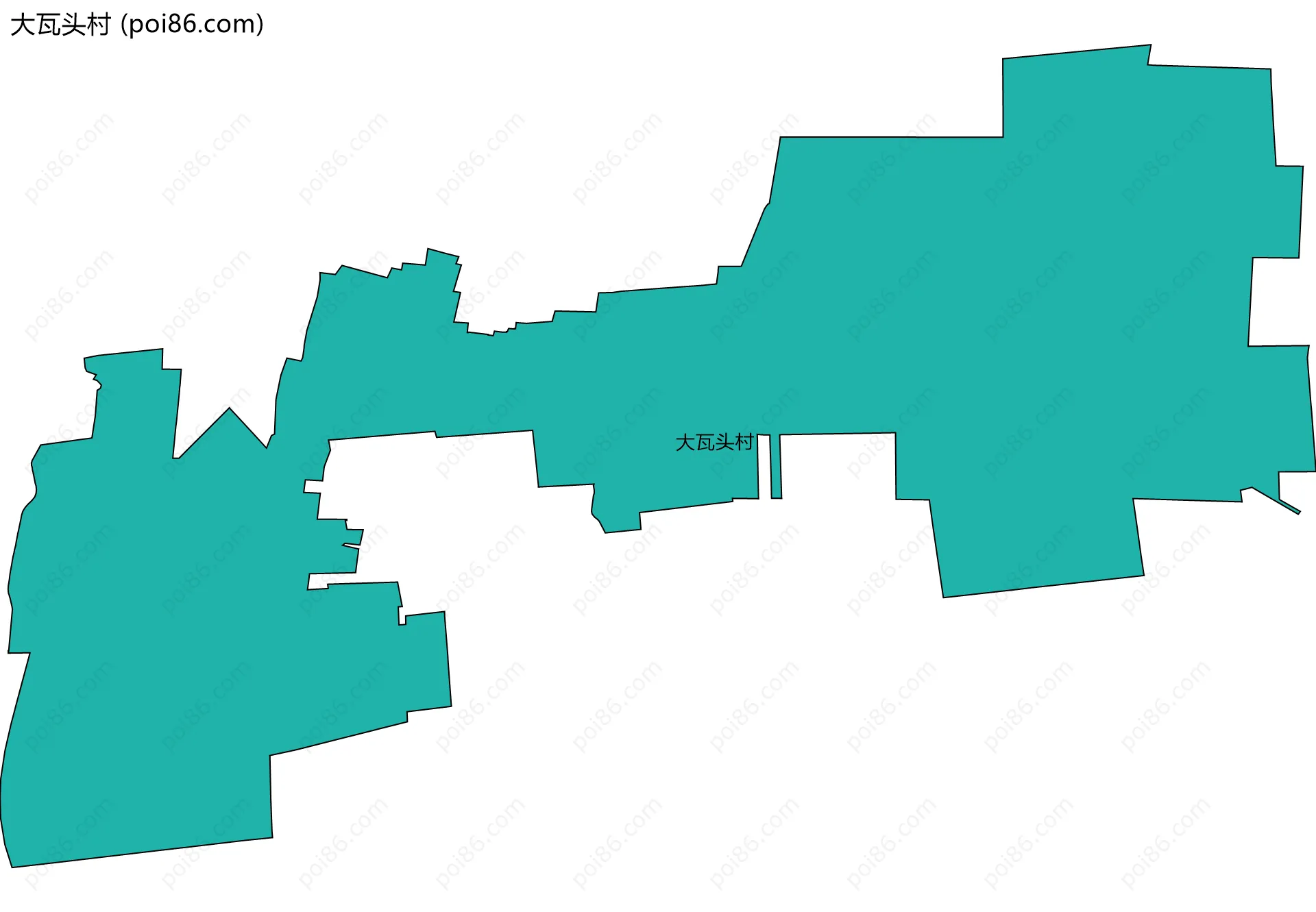 大瓦头村边界地图
