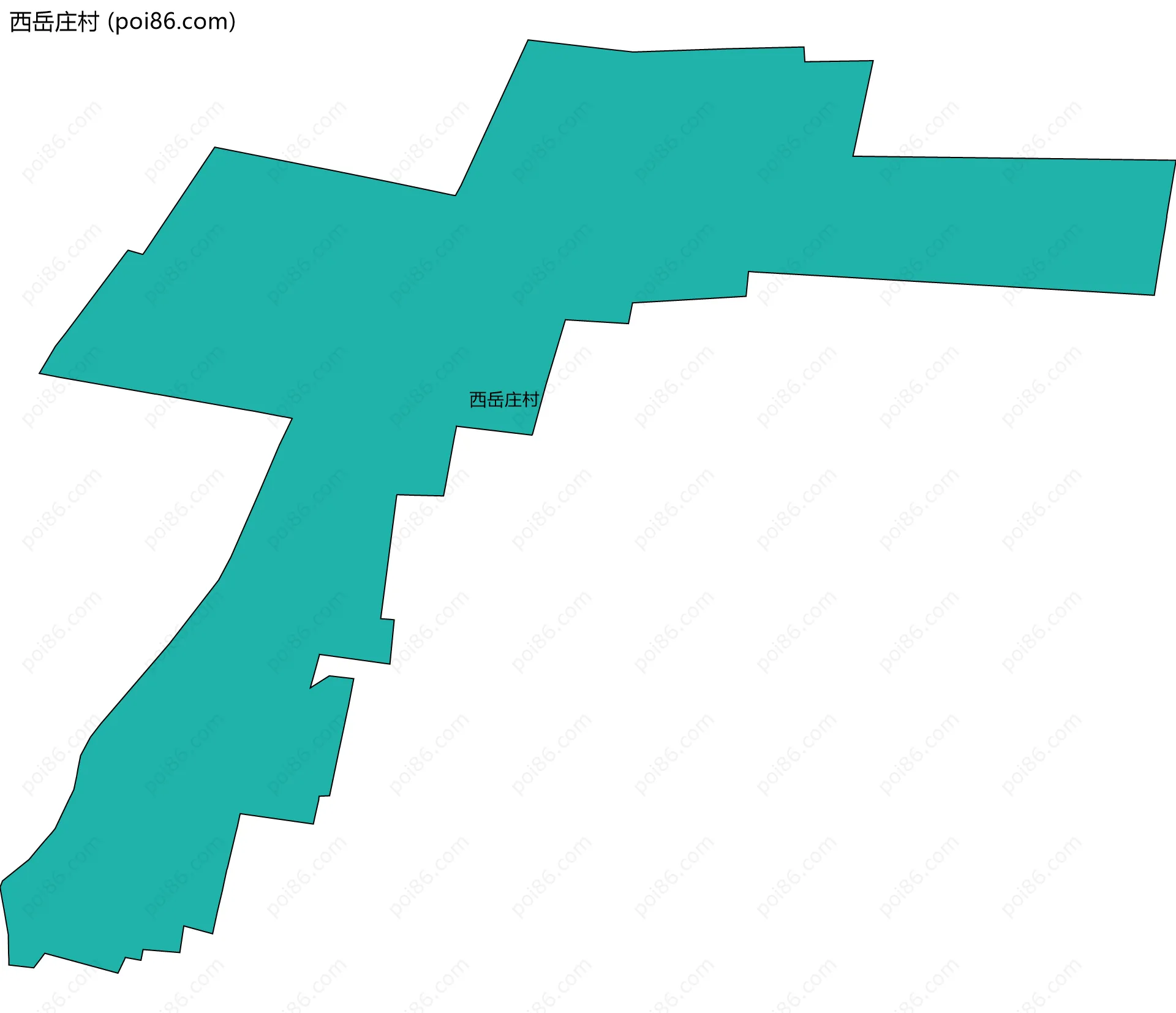 西岳庄村边界地图