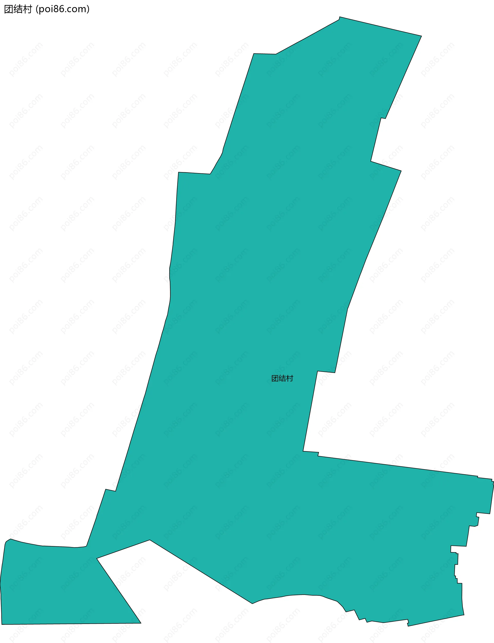 团结村边界地图