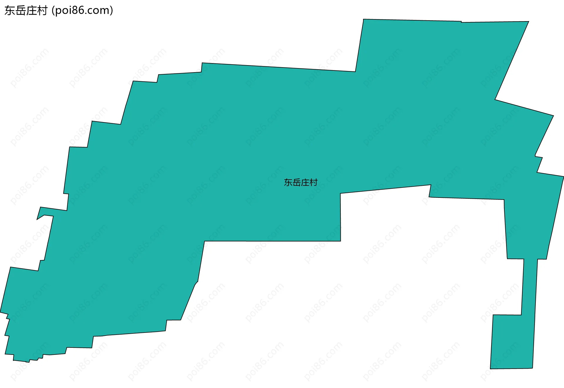 东岳庄村边界地图