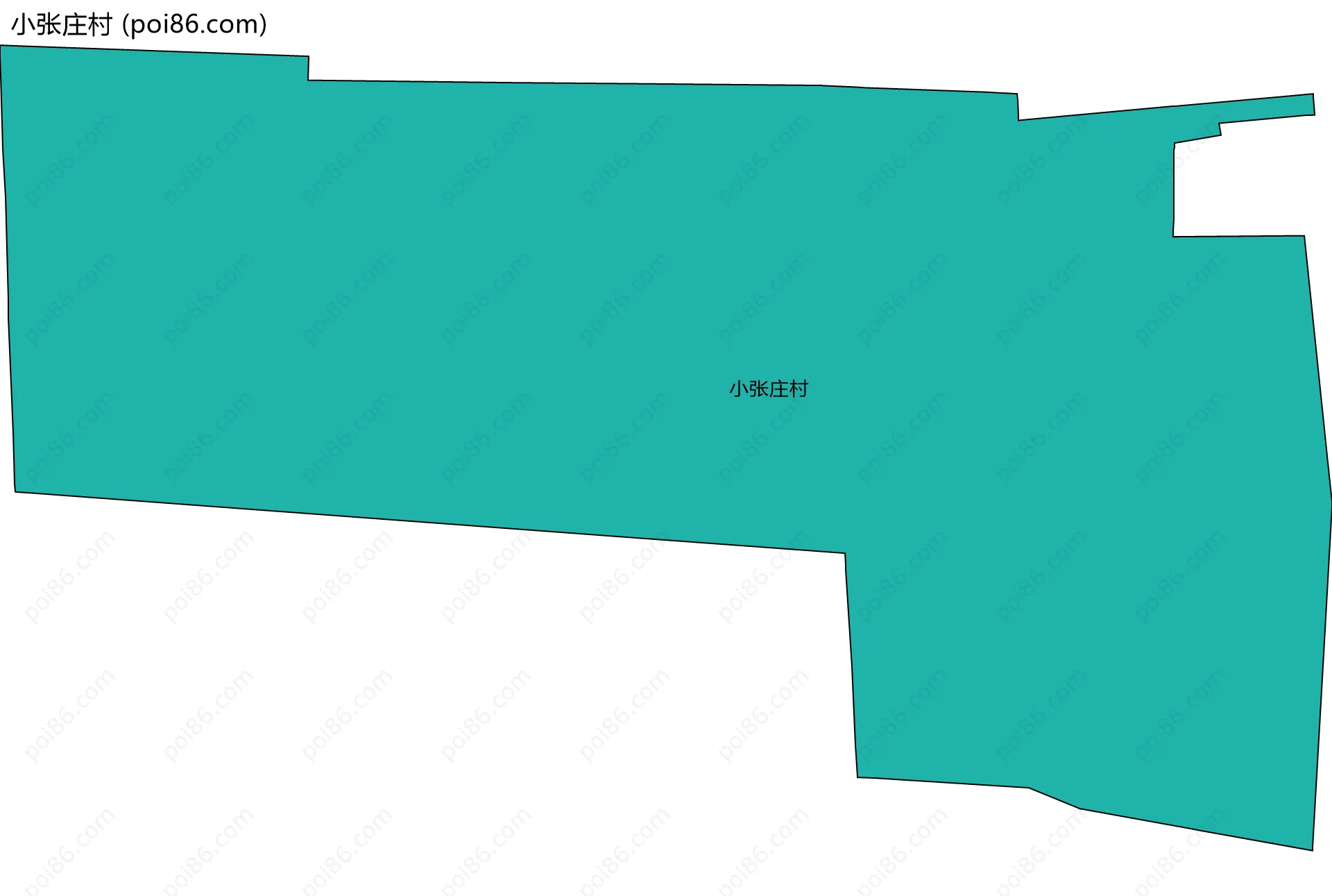 小张庄村边界地图