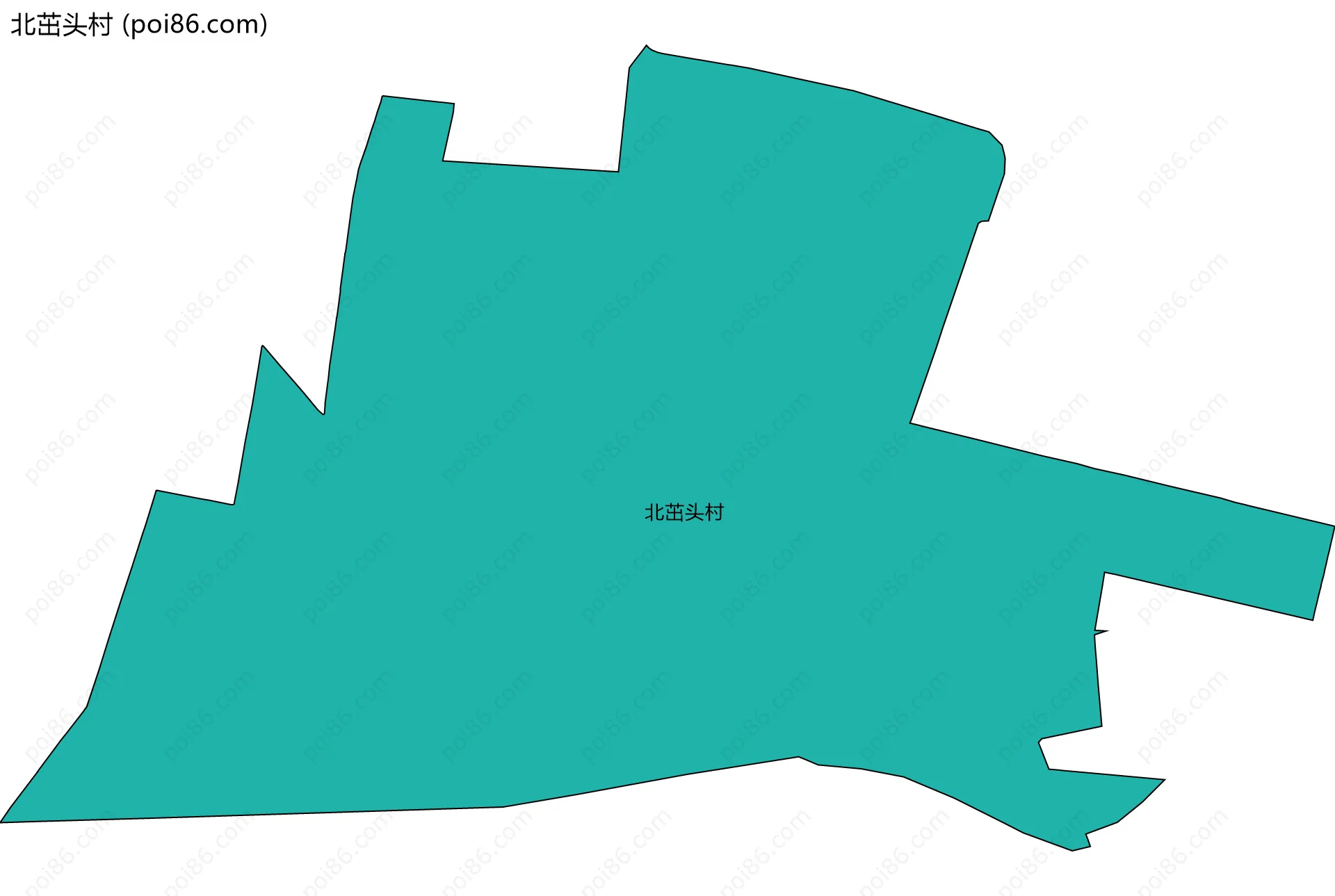 北茁头村边界地图
