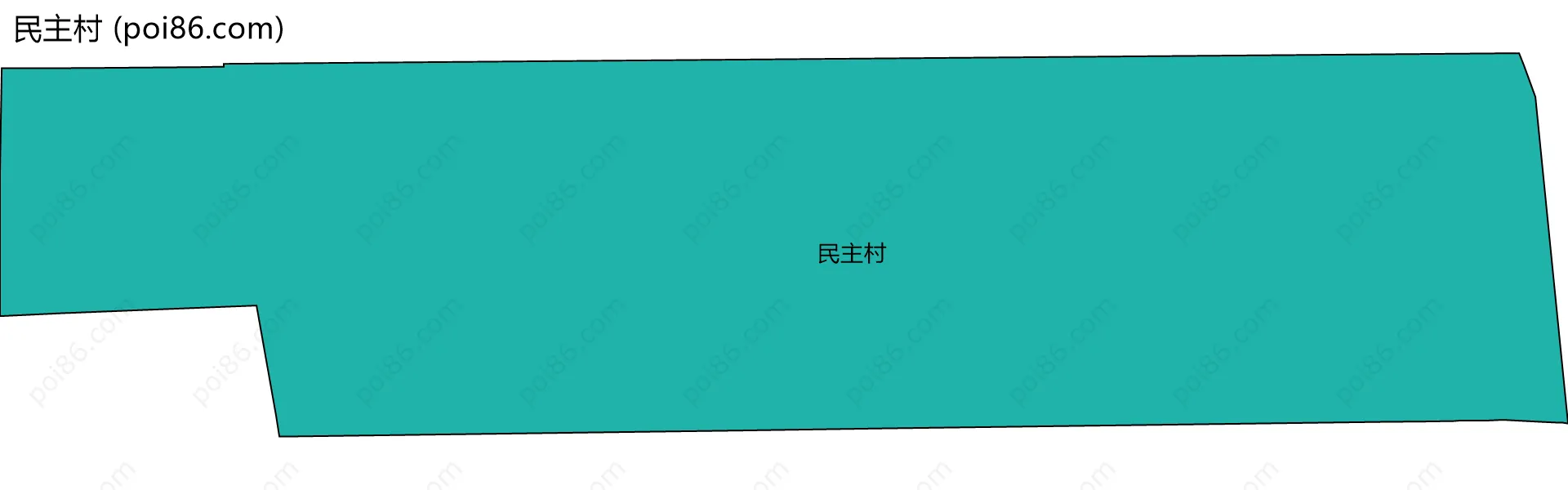 民主村边界地图