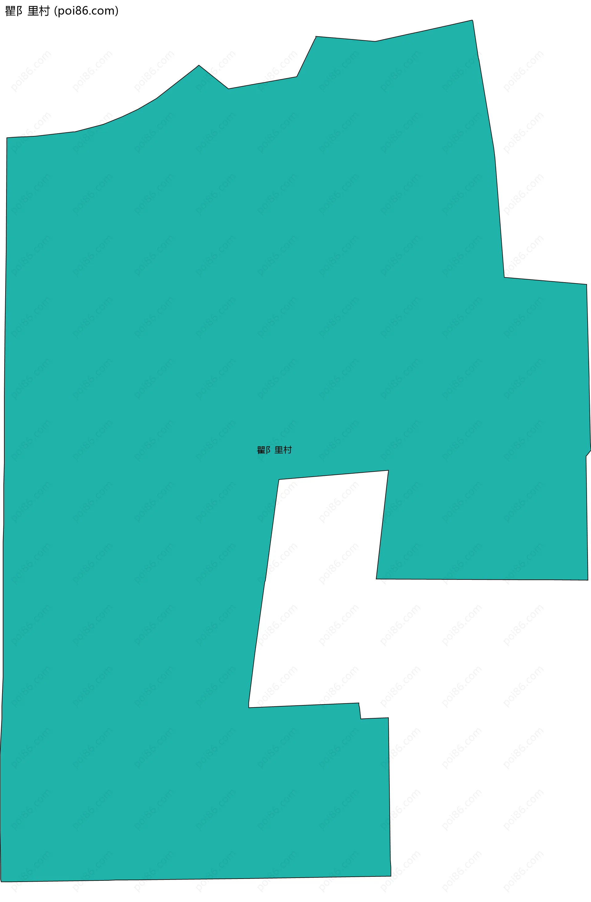 瞿阝里村边界地图