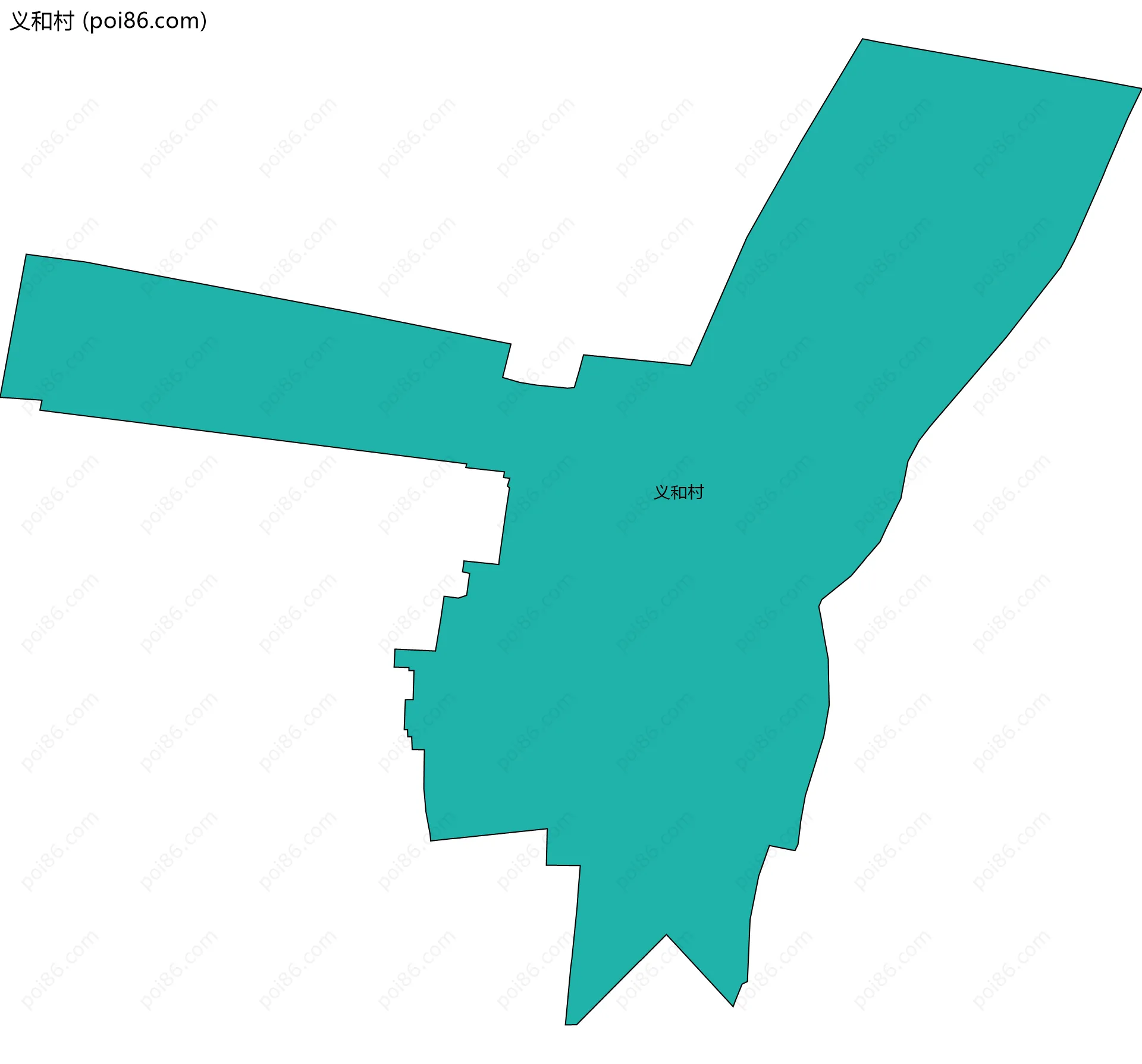 义和村边界地图