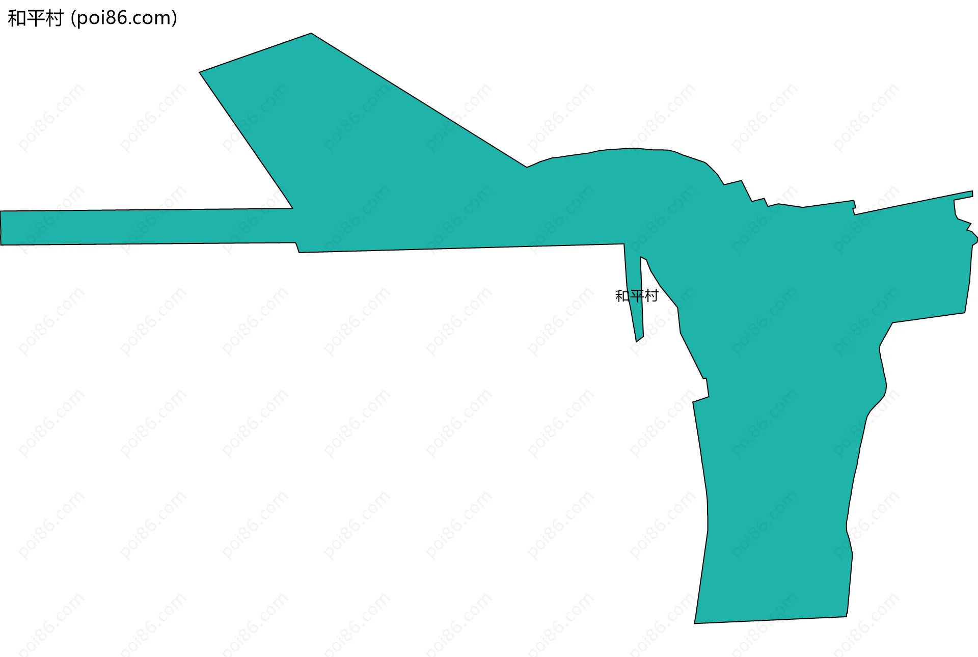 和平村边界地图