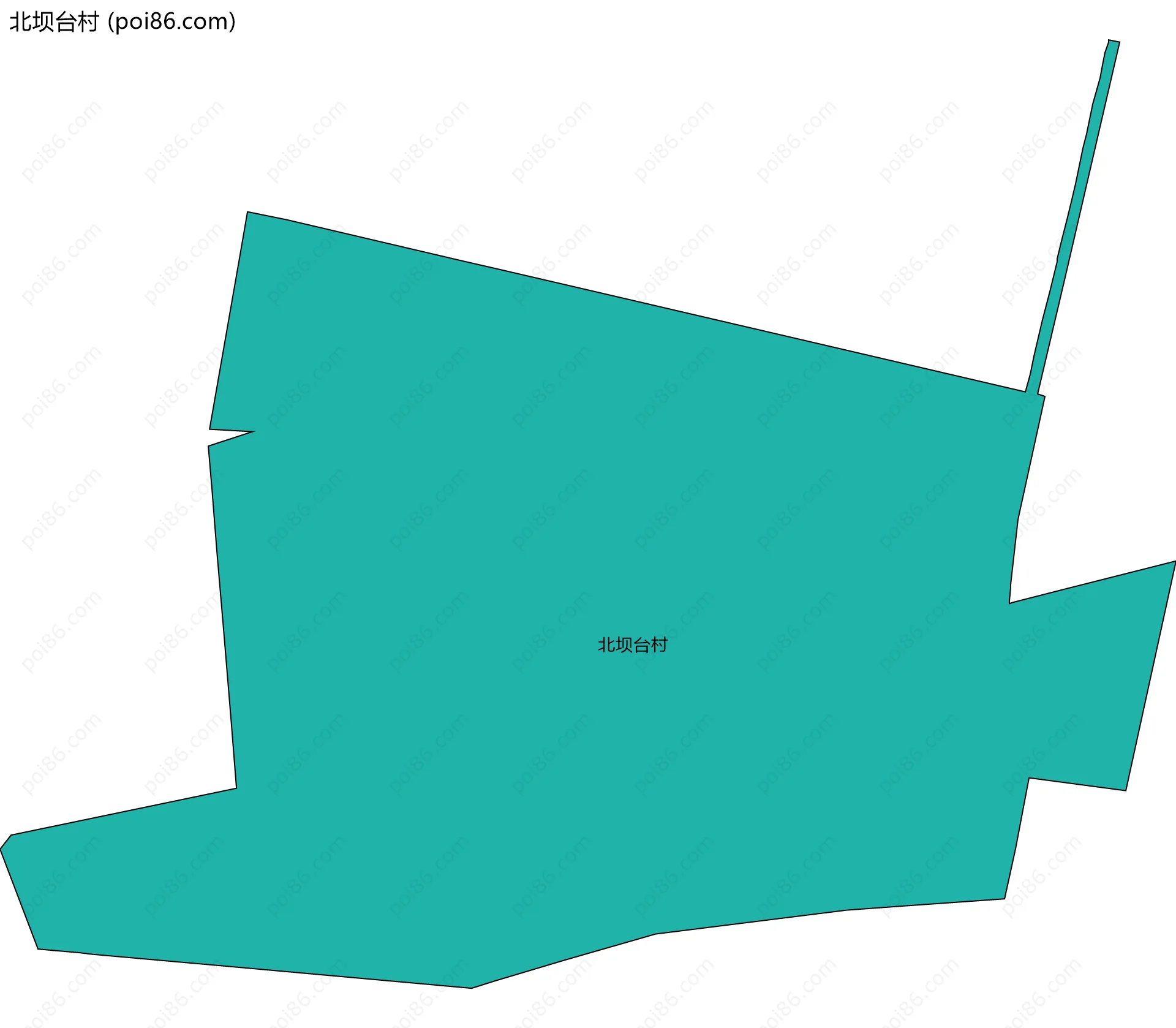 北坝台村边界地图