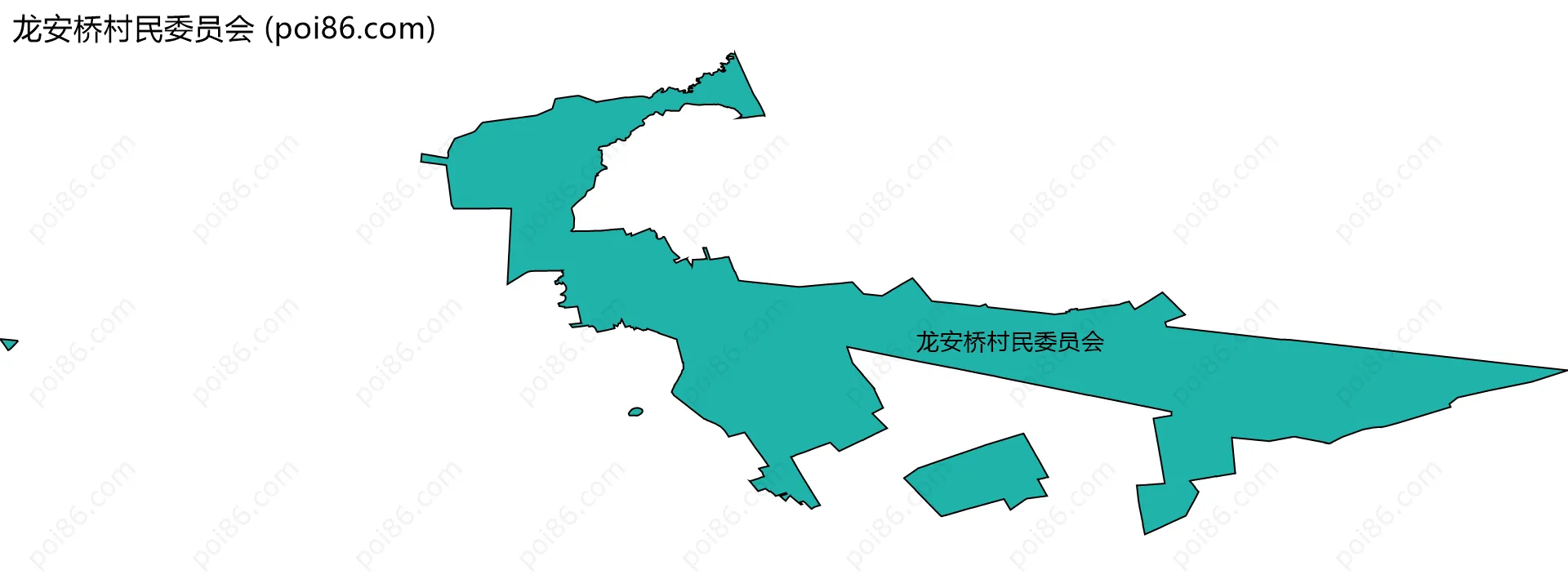 龙安桥村民委员会边界地图