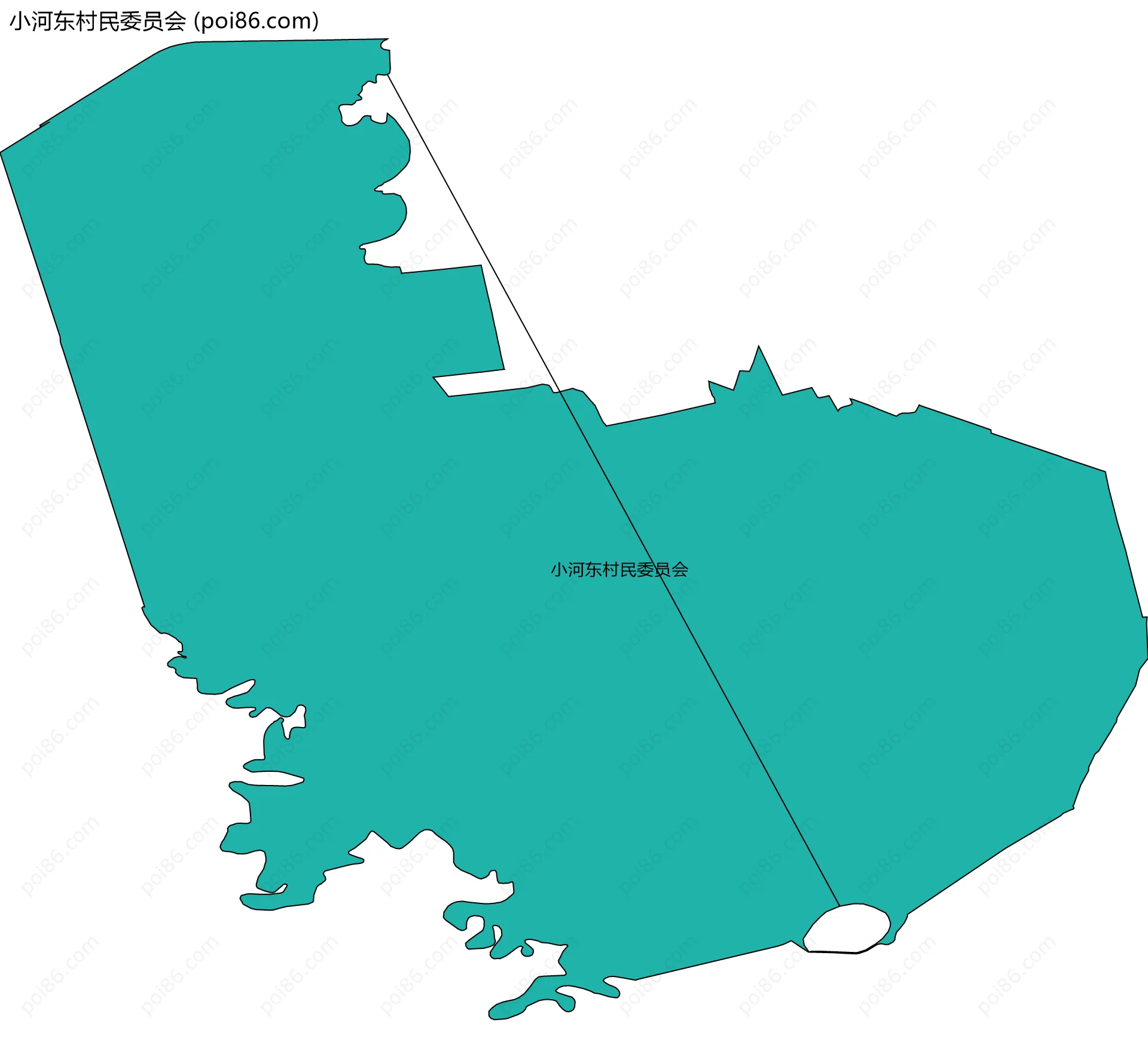 小河东村民委员会边界地图