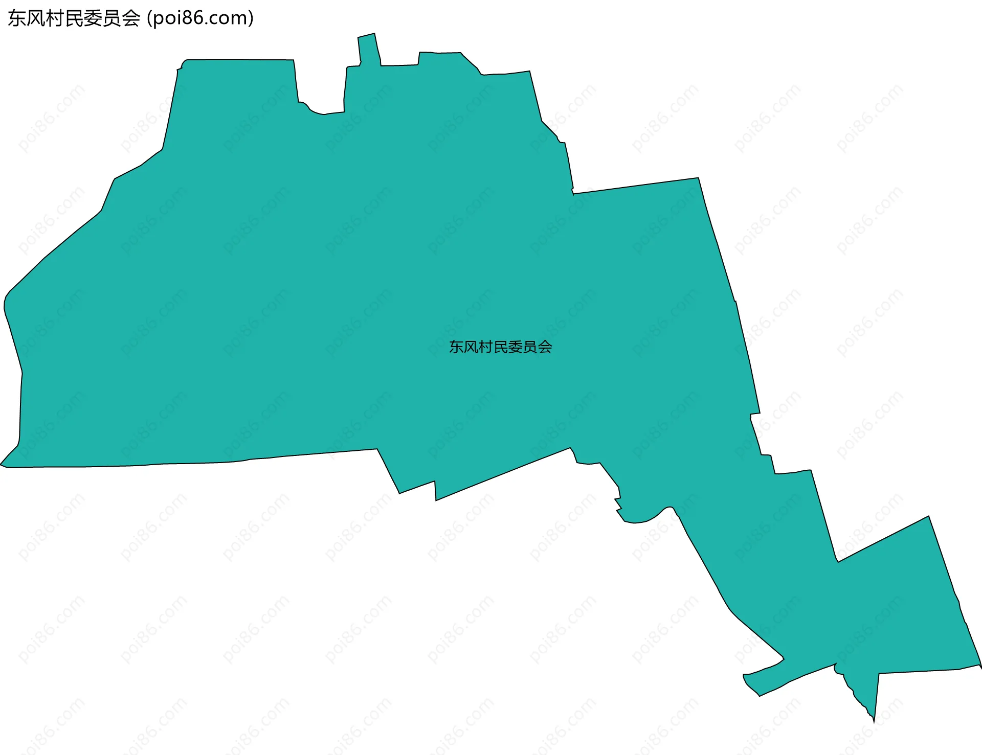 东风村民委员会边界地图