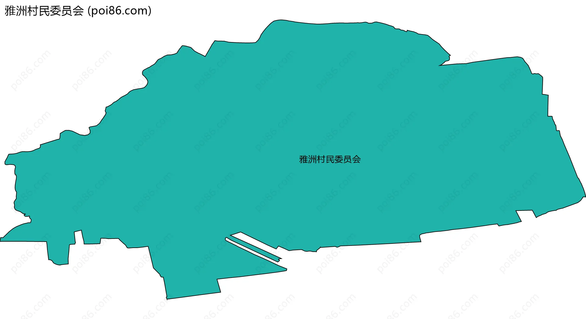 雅洲村民委员会边界地图