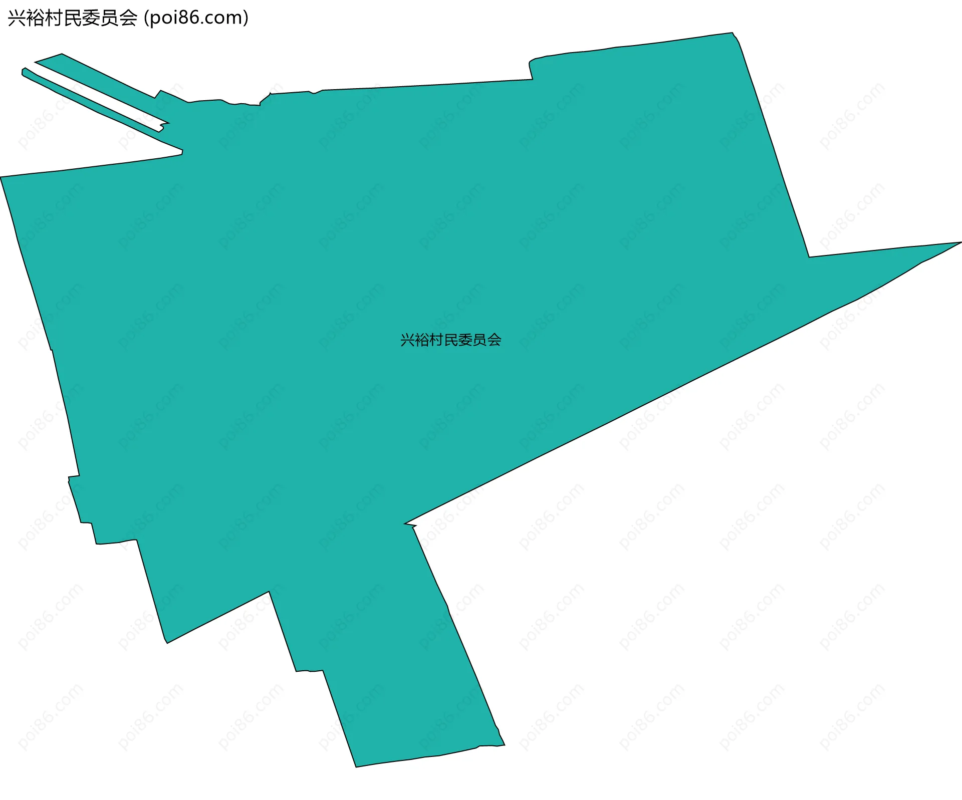 兴裕村民委员会边界地图