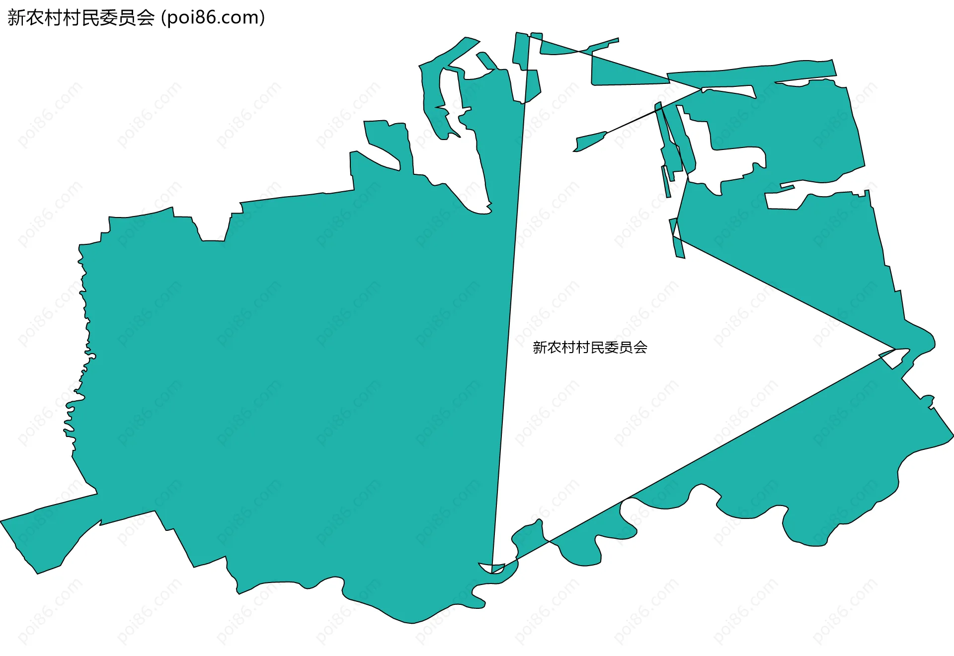 新农村村民委员会边界地图