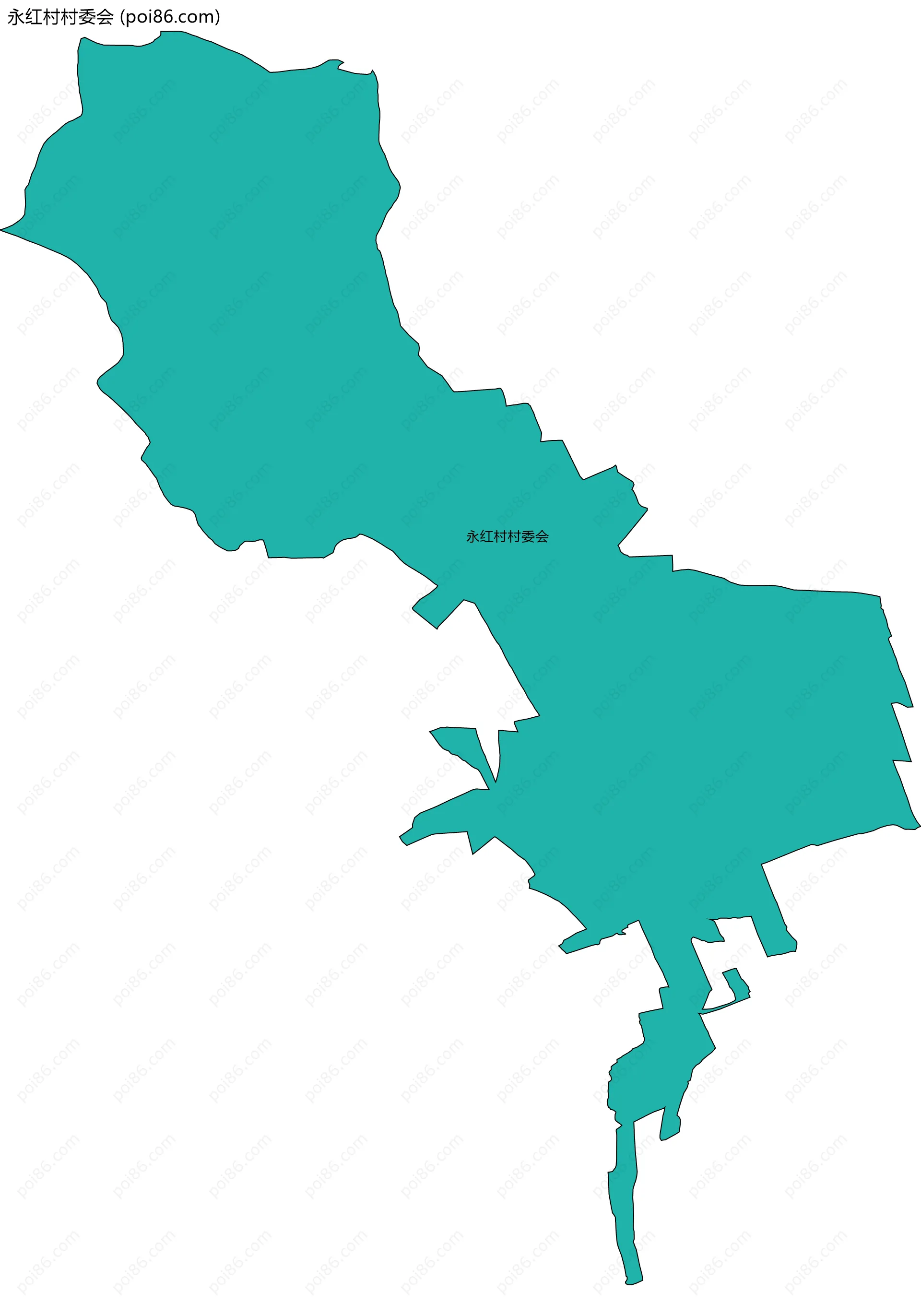 永红村村委会边界地图