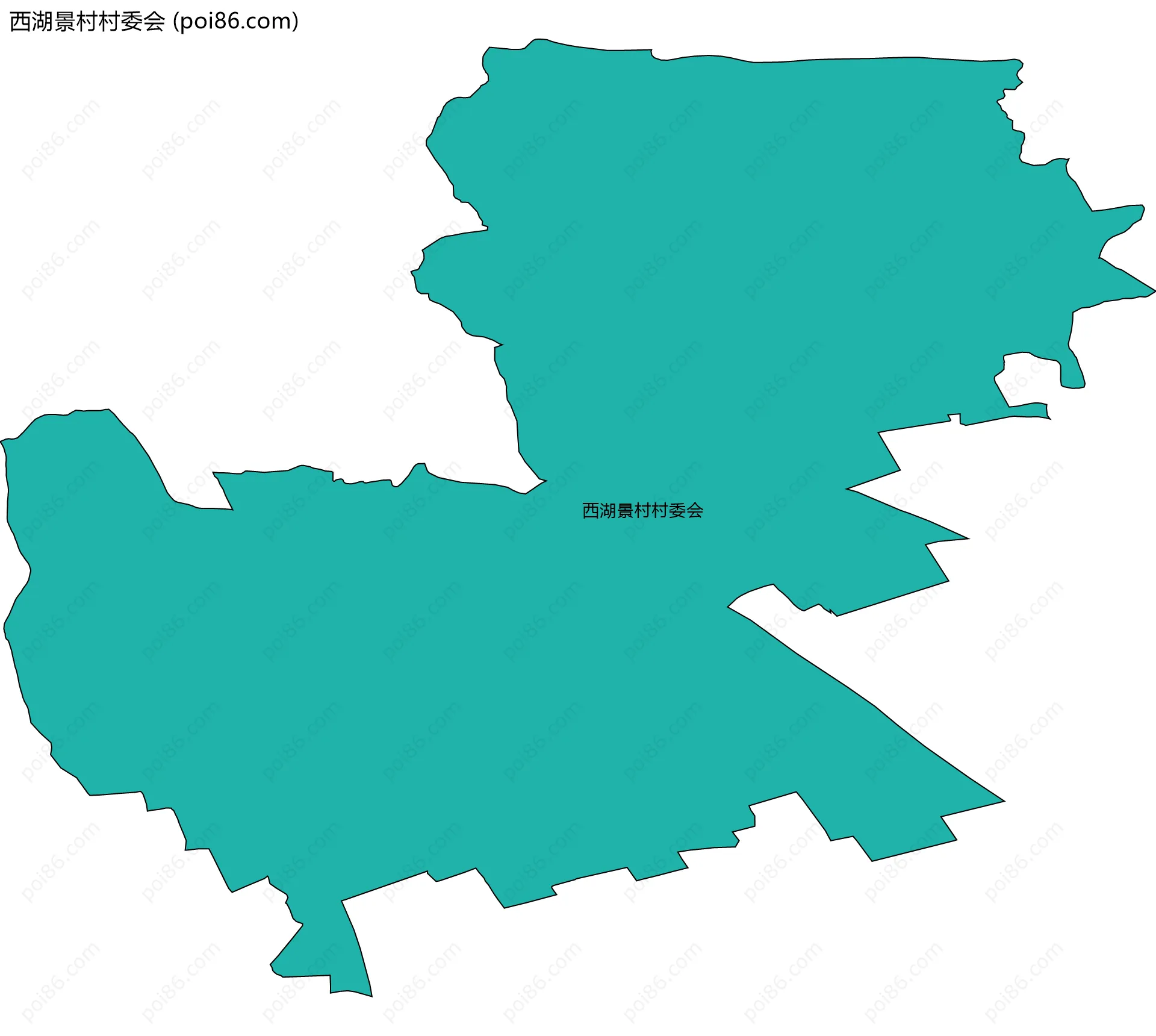 西湖景村村委会边界地图