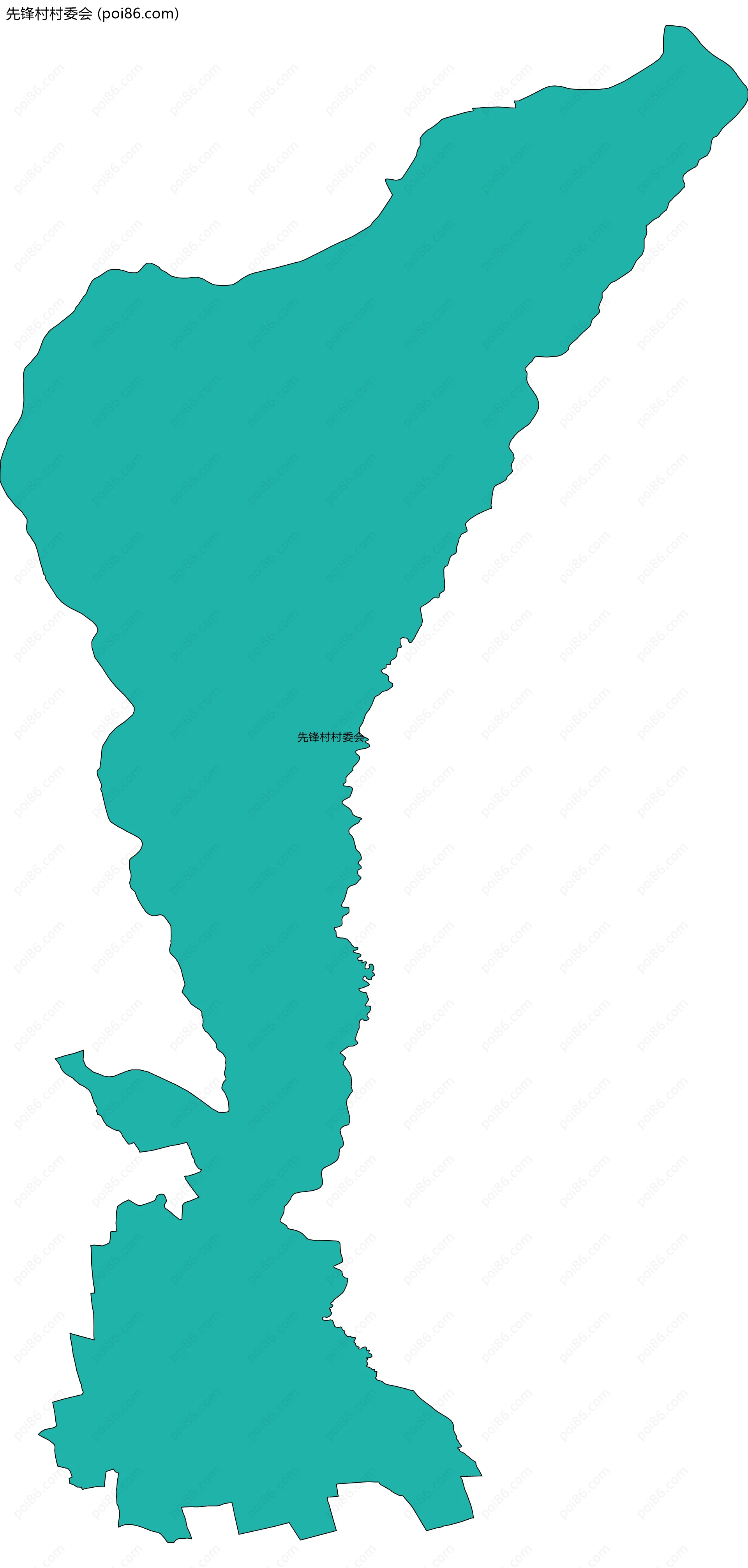 先锋村村委会边界地图