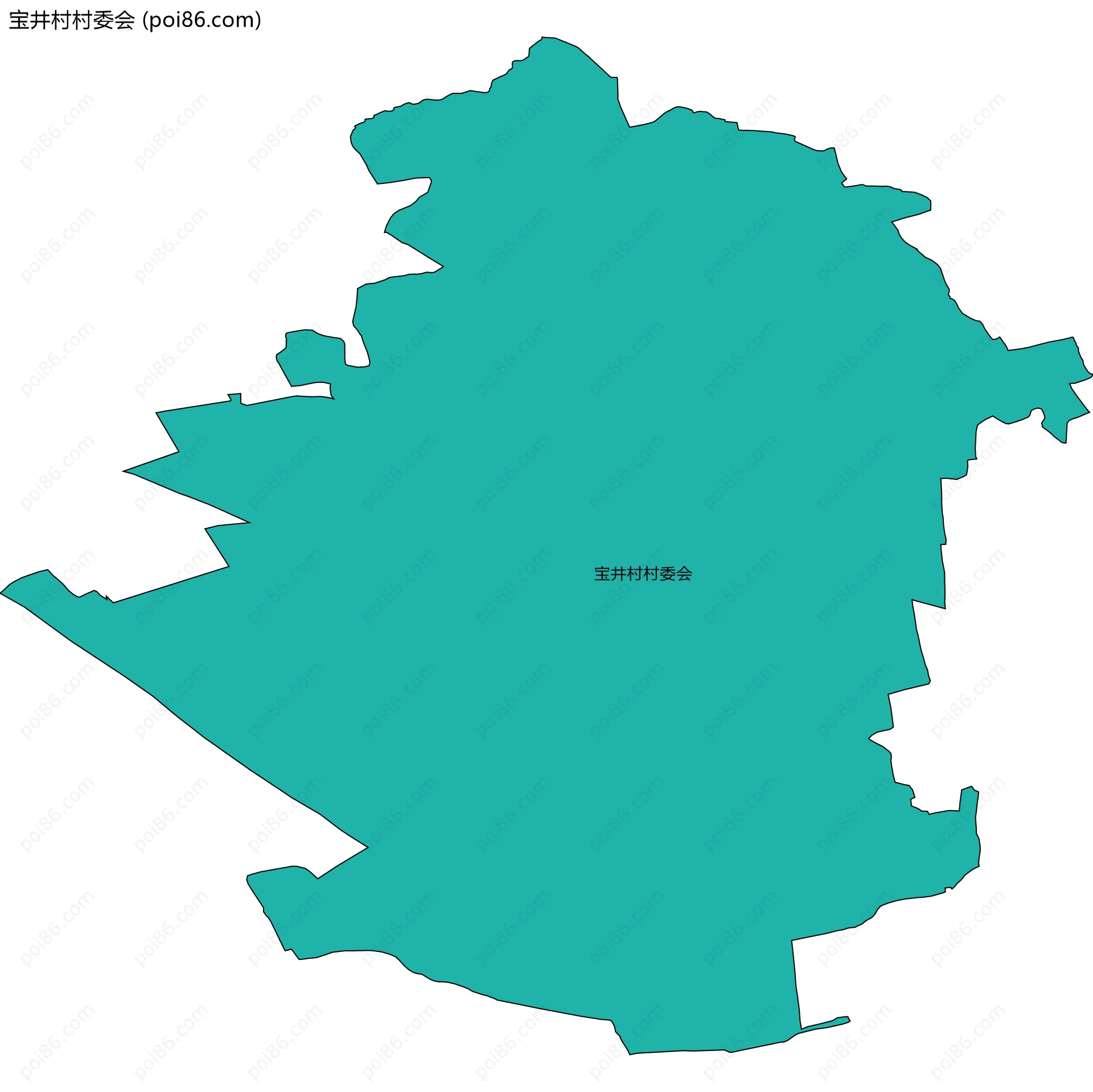 宝井村村委会边界地图