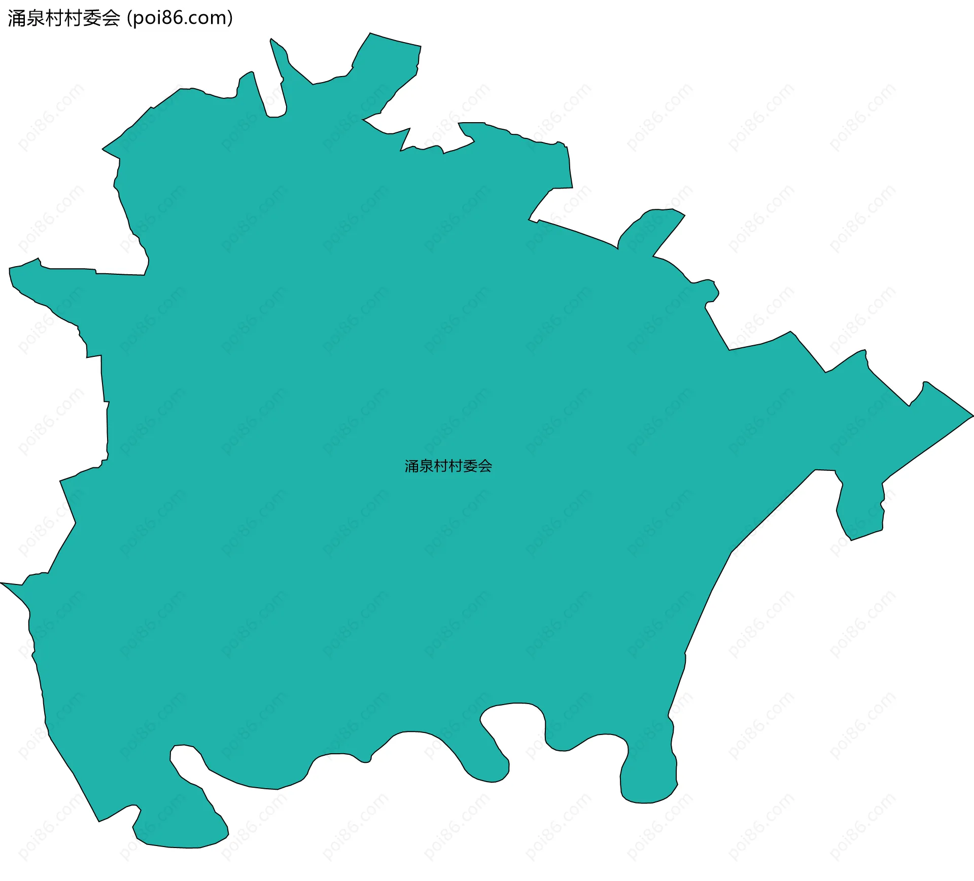 涌泉村村委会边界地图