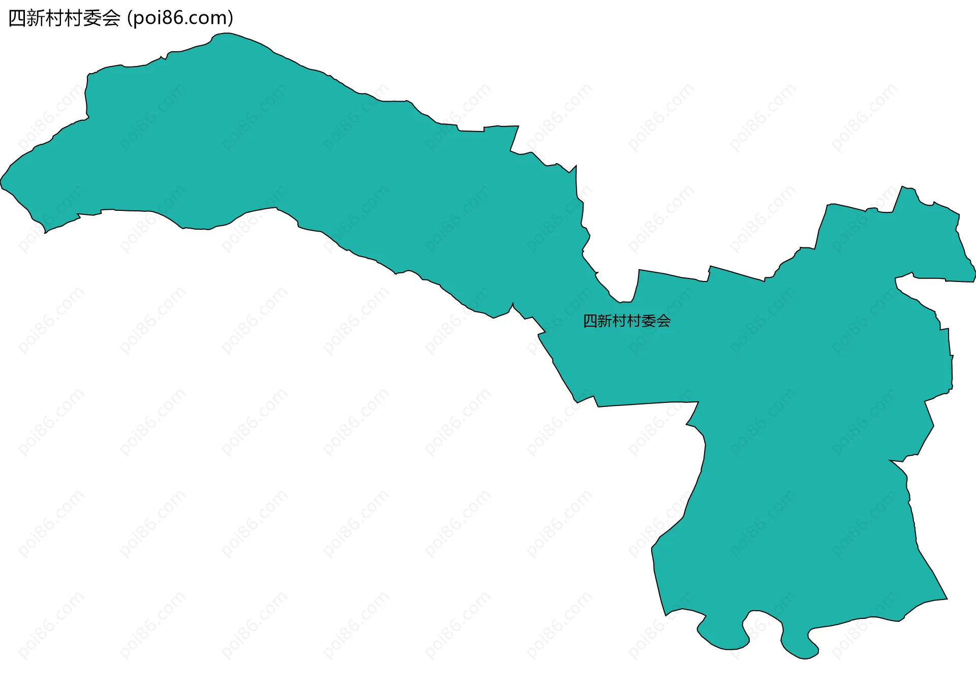 四新村村委会边界地图