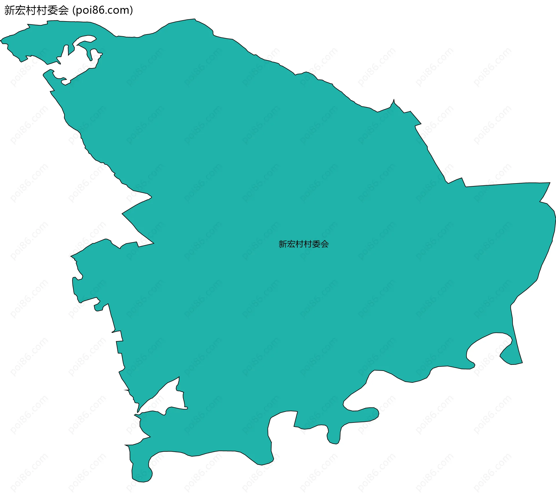新宏村村委会边界地图