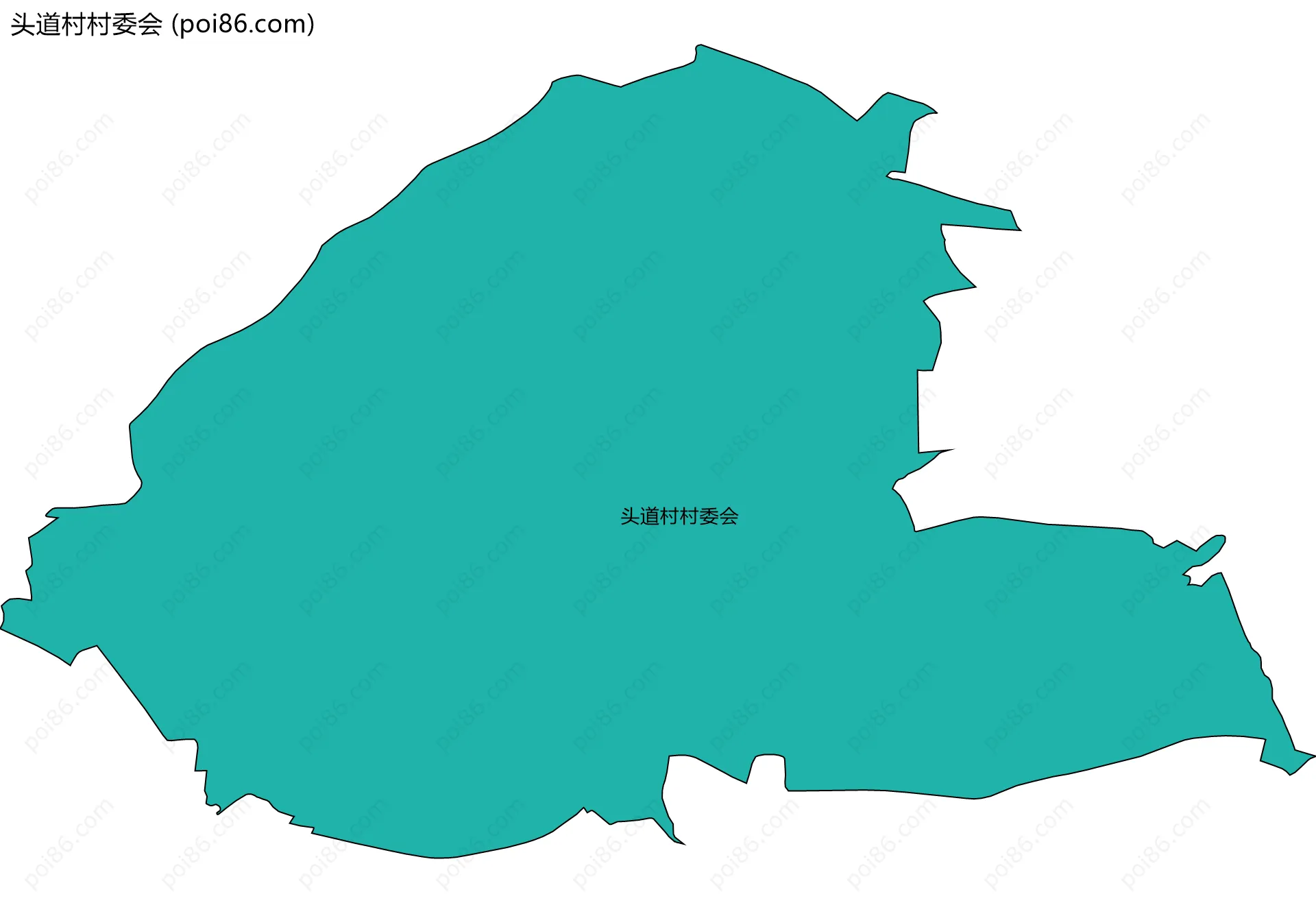 头道村村委会边界地图
