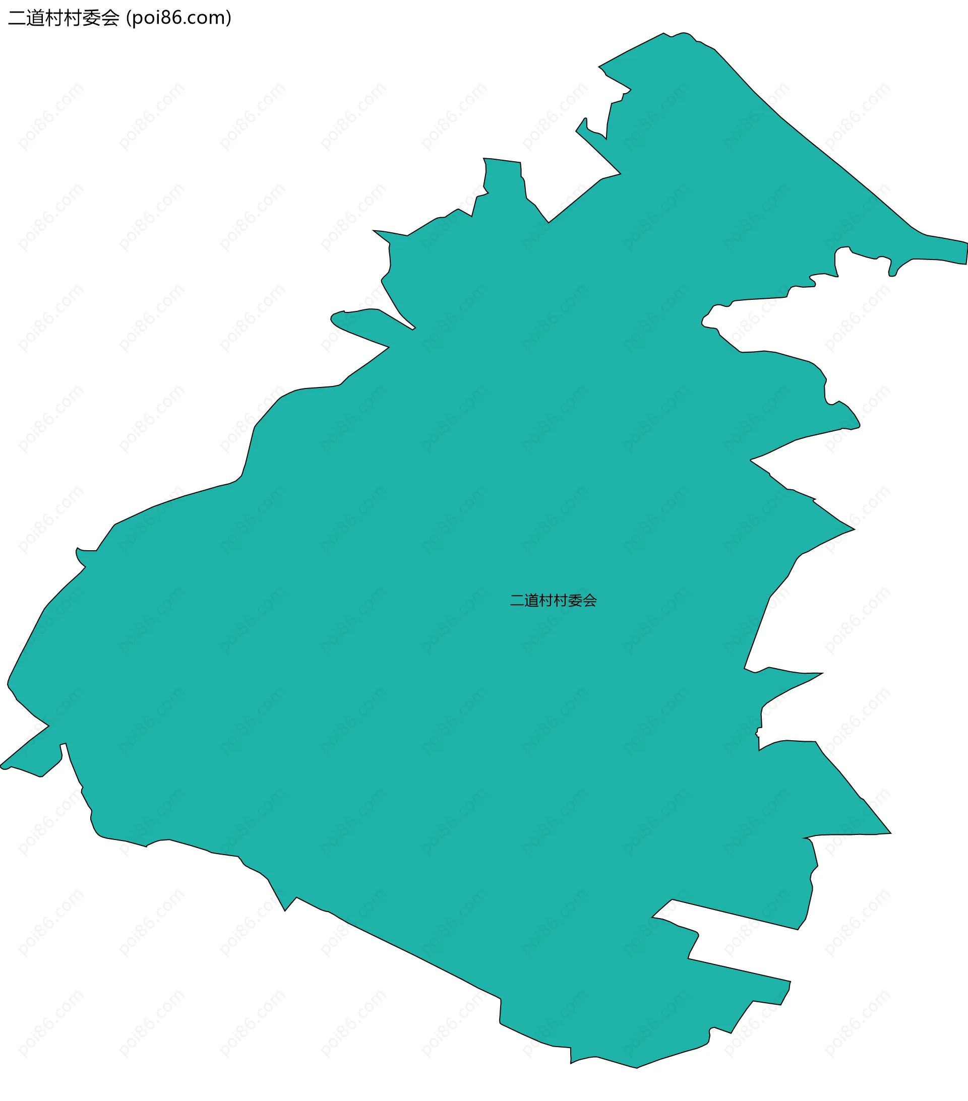 二道村村委会边界地图