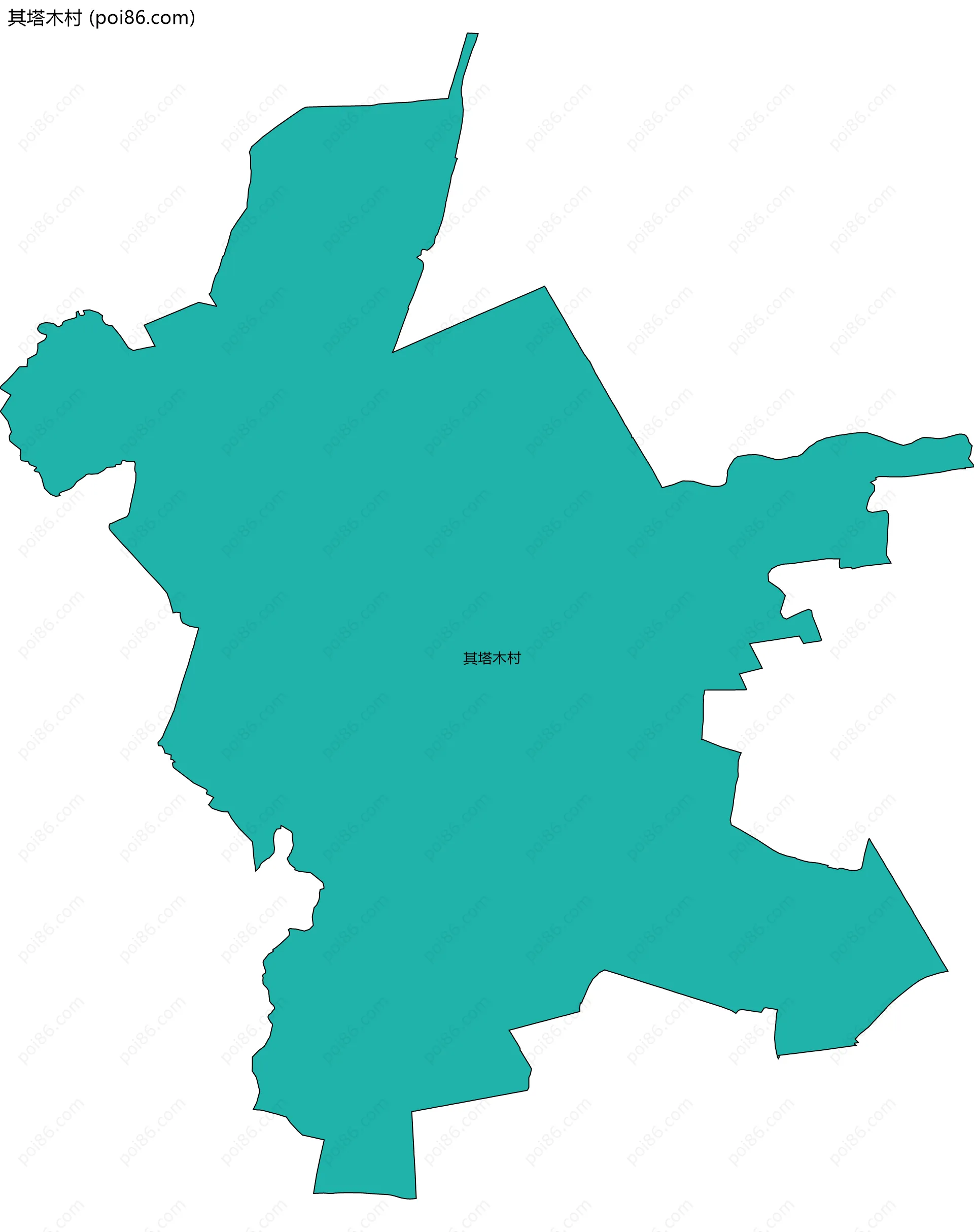 其塔木村边界地图
