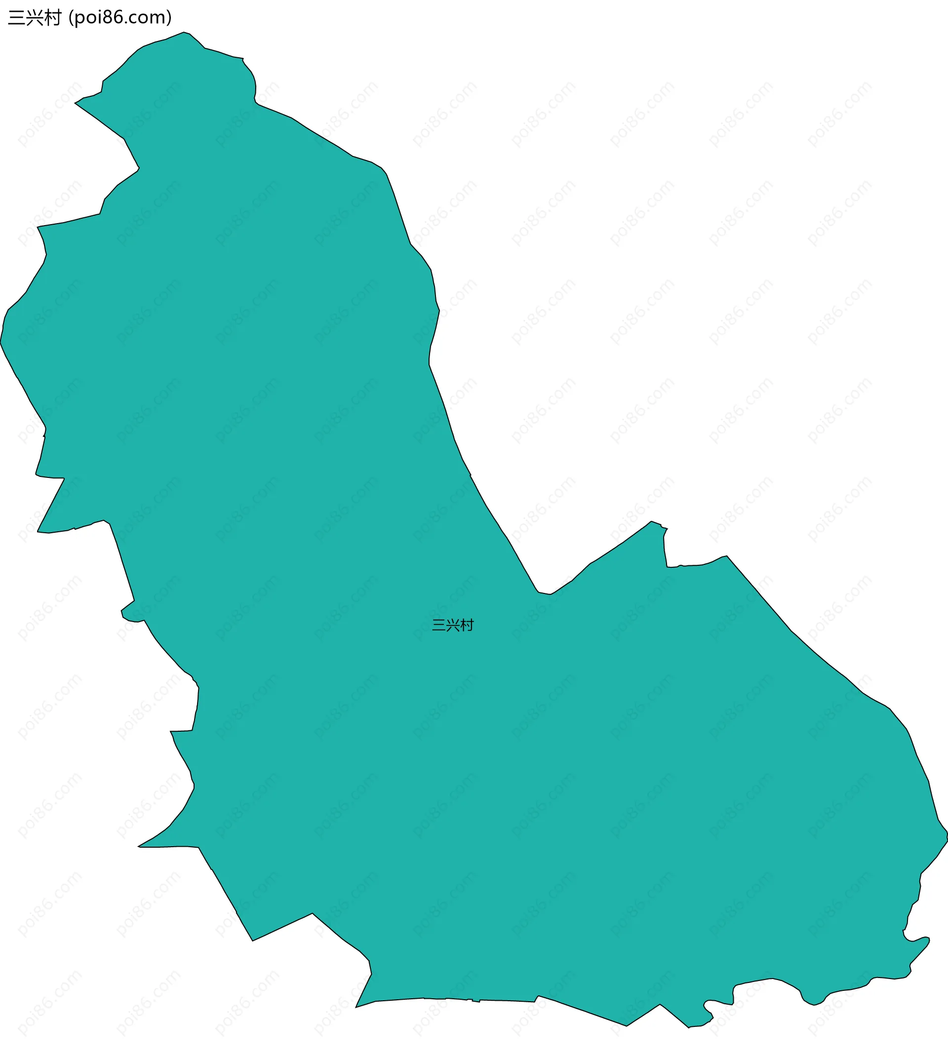 三兴村边界地图