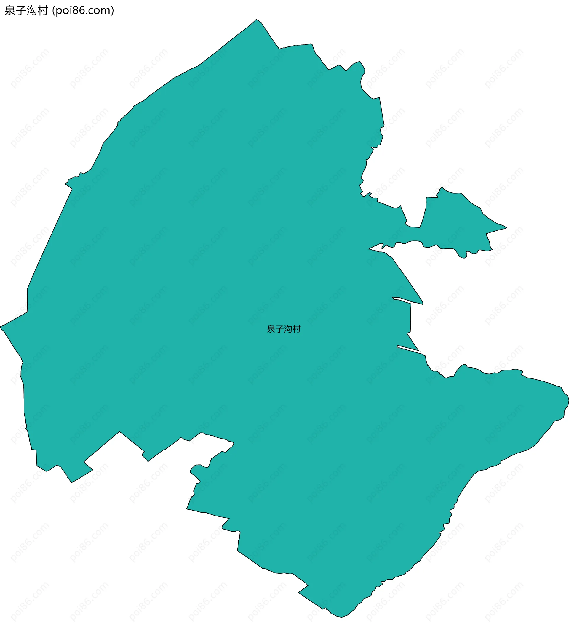 泉子沟村边界地图