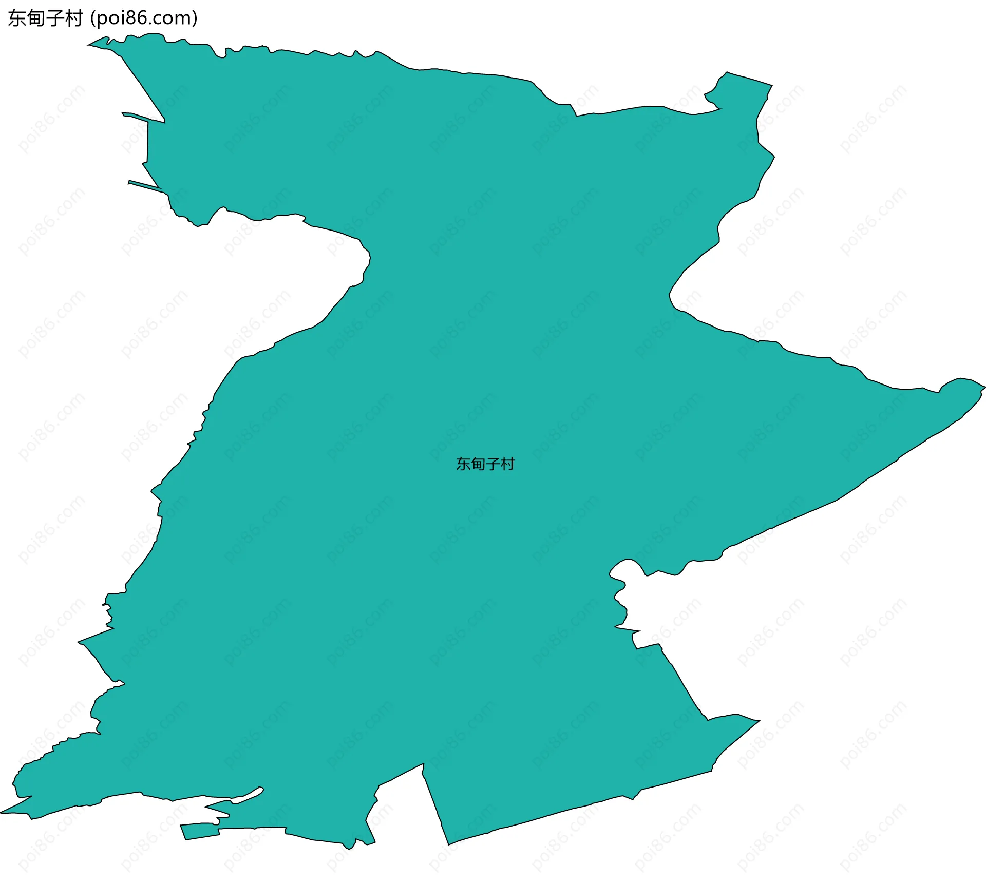 东甸子村边界地图