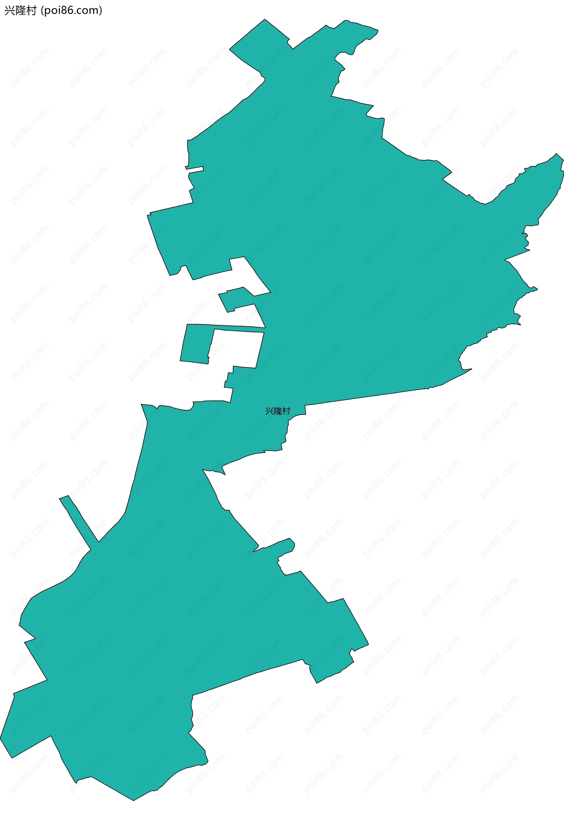 兴隆村边界地图