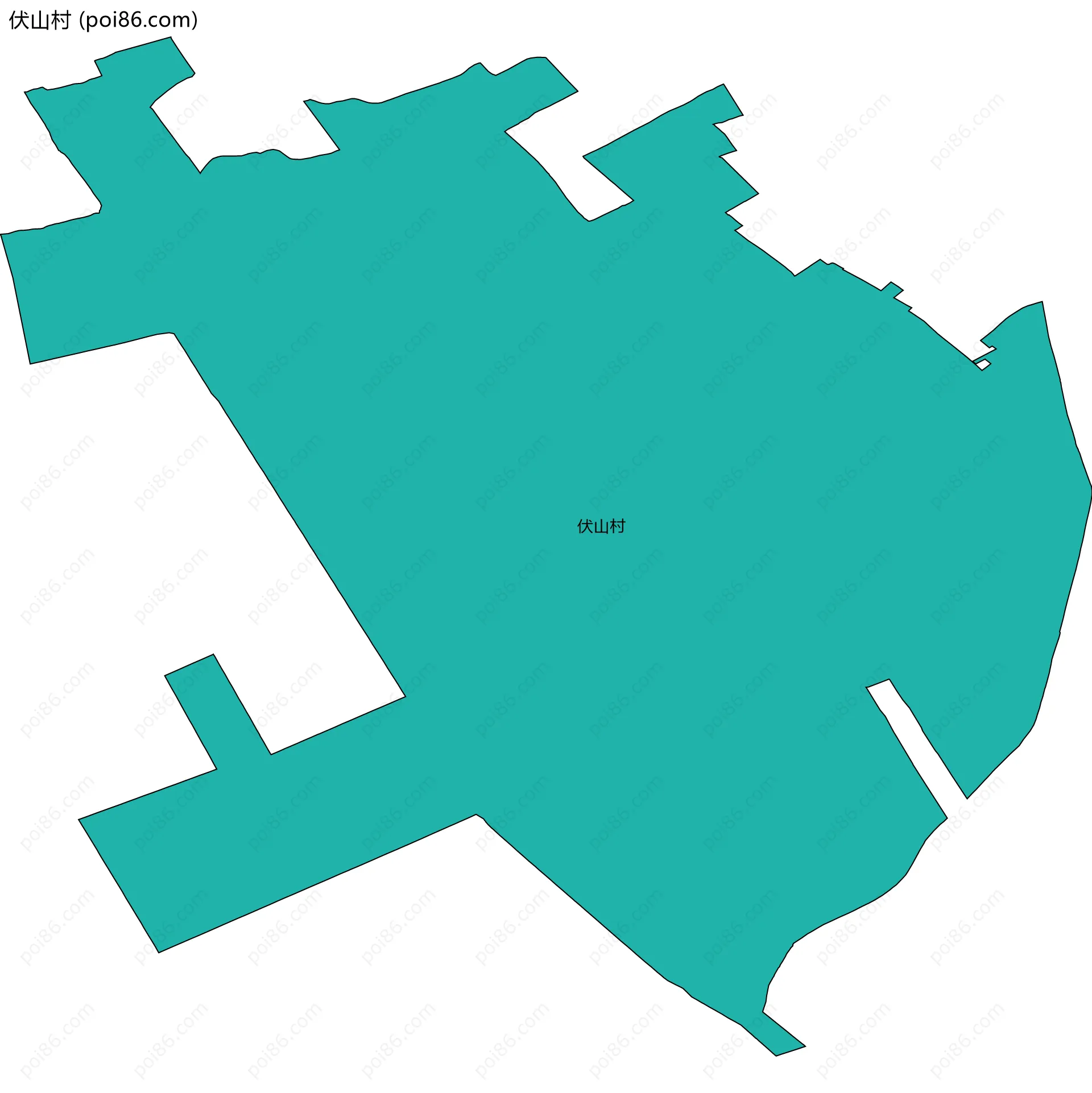 伏山村边界地图