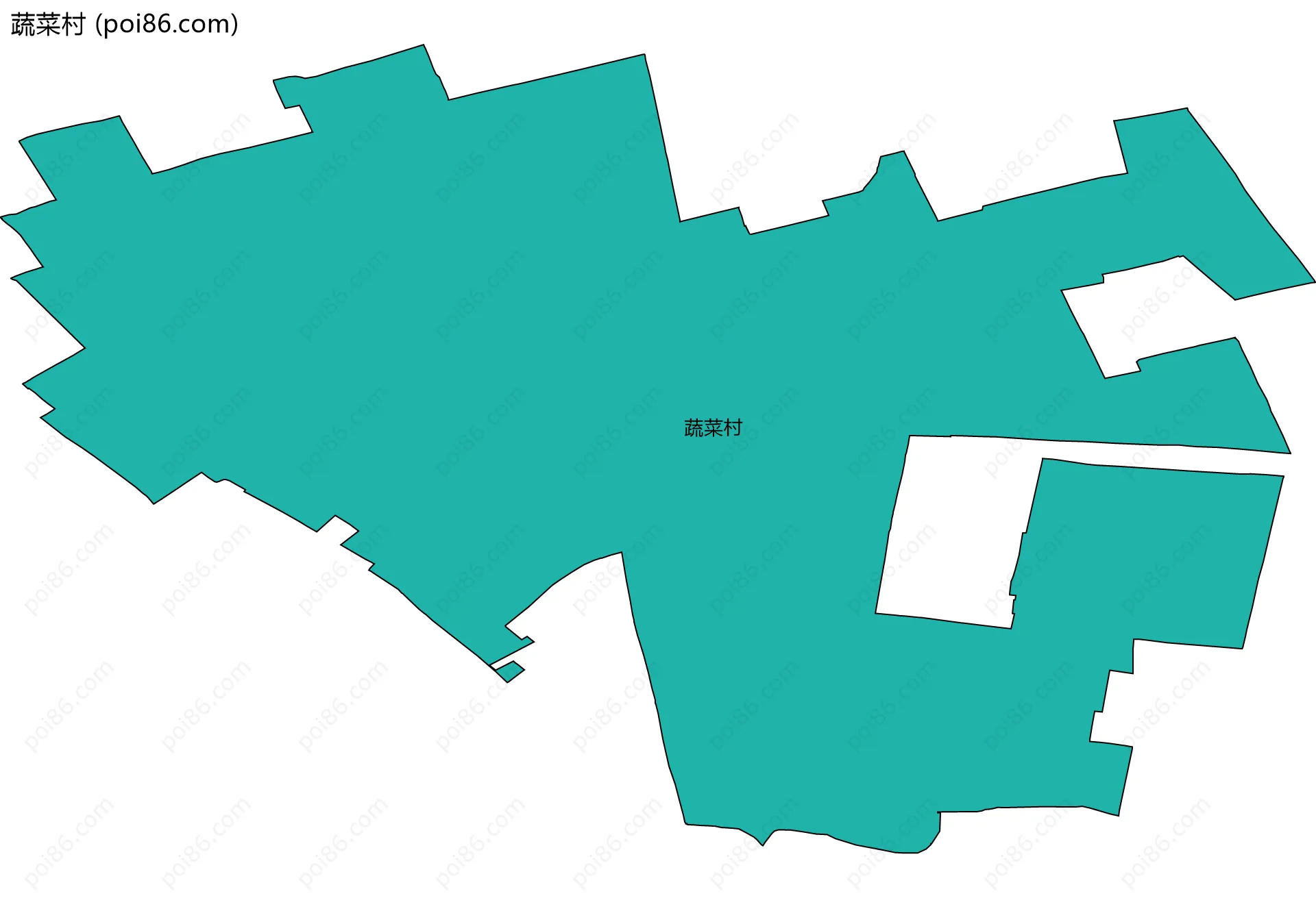 蔬菜村边界地图