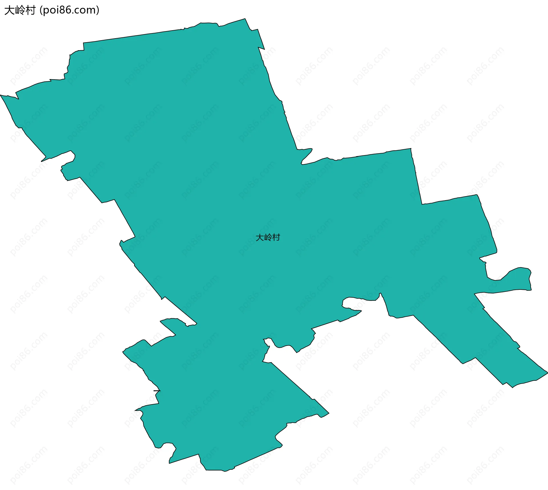 大岭村边界地图