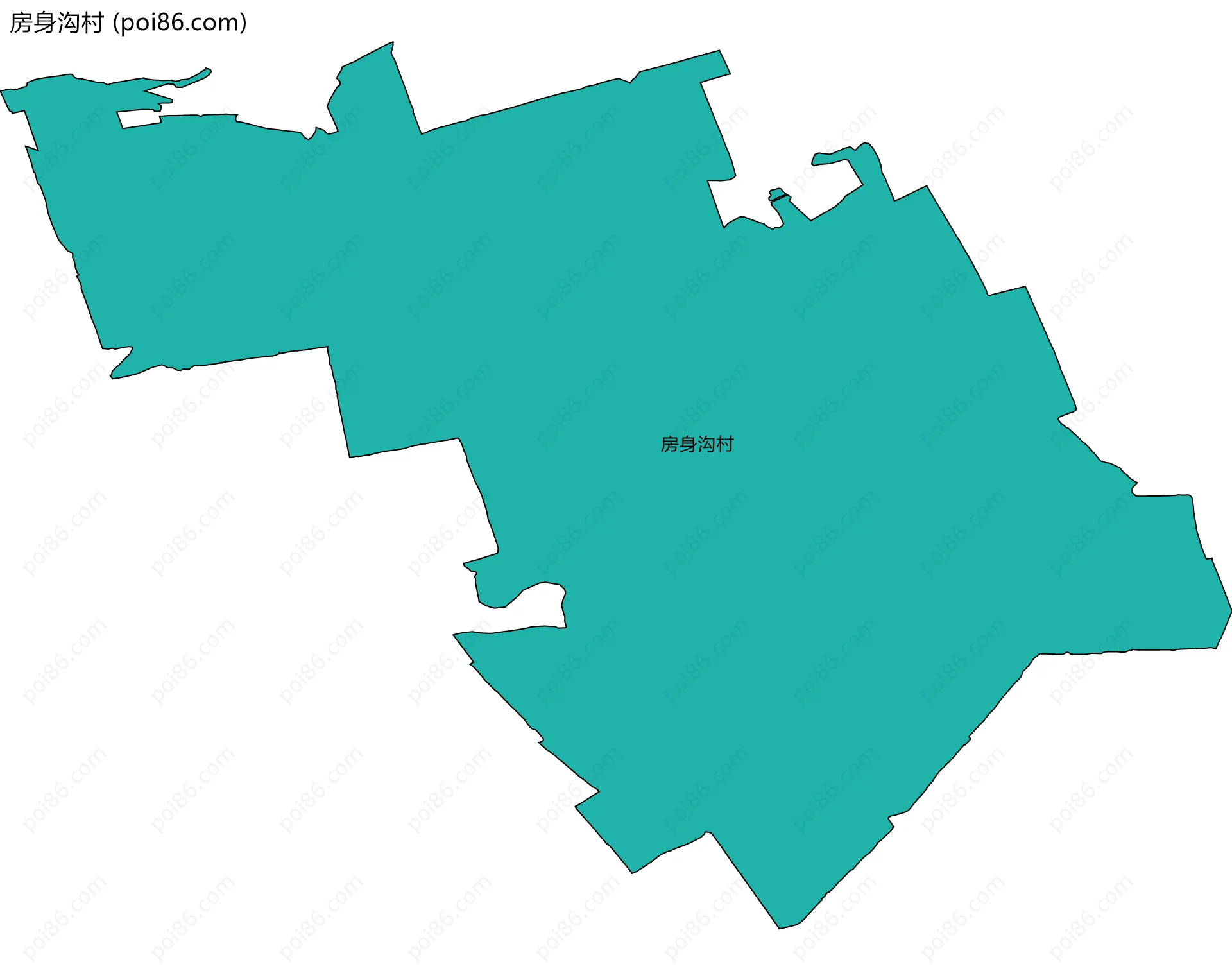 房身沟村边界地图