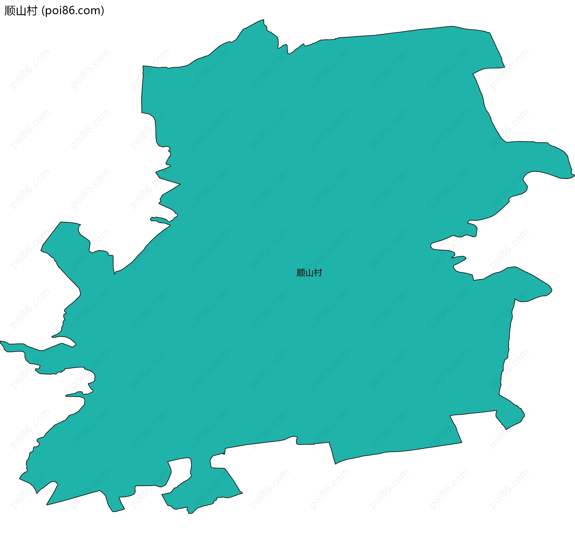 顺山村边界地图