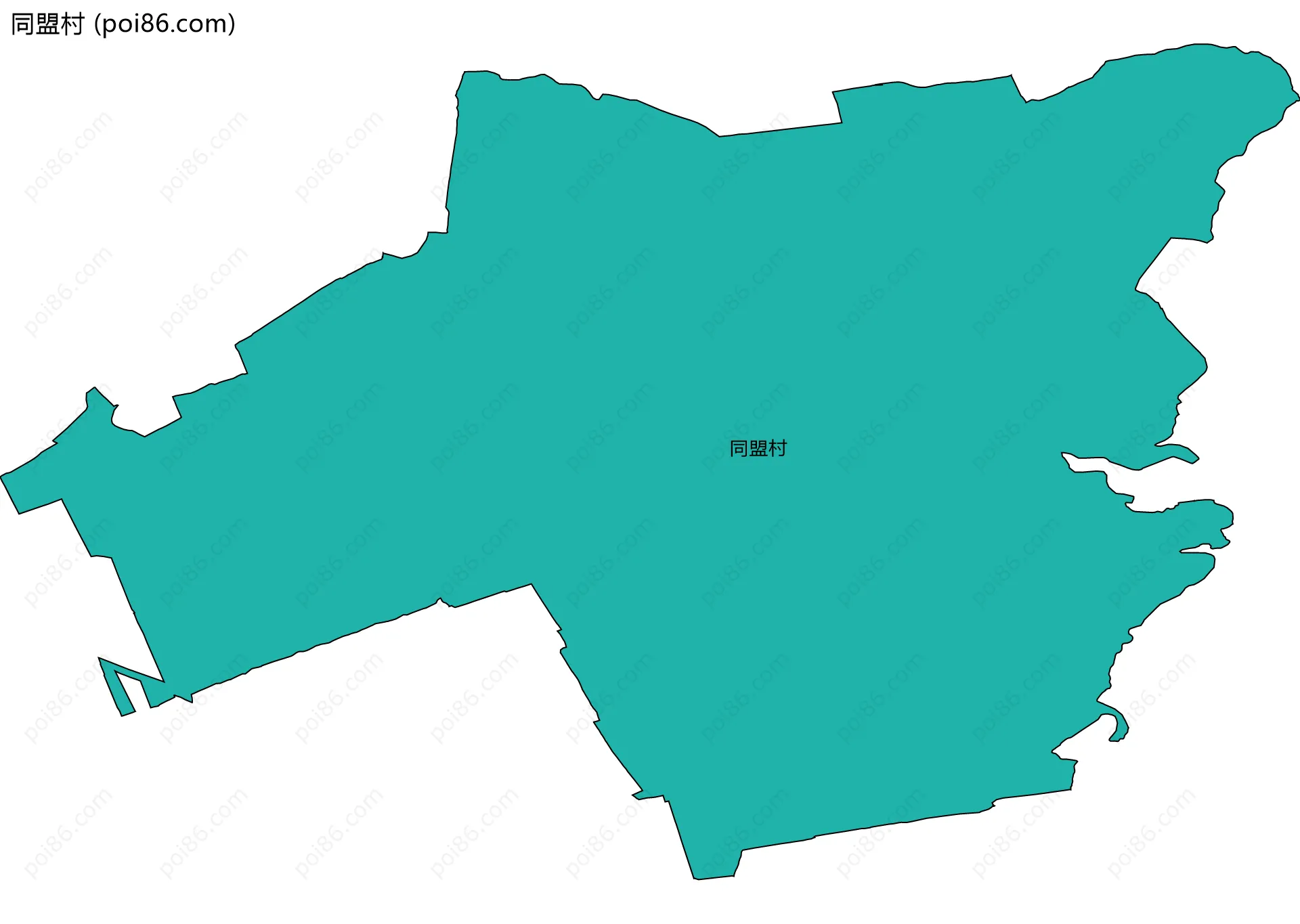 同盟村边界地图
